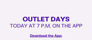 Prewarming OUTLET DAYS