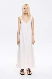 Vestido denim tirantes blanco