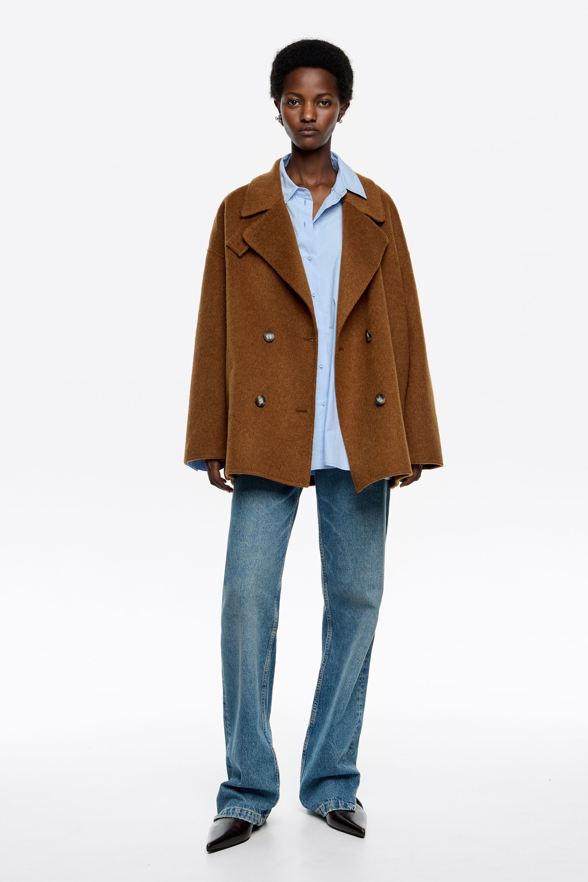 muu　Mini short double handmade coat Toffee short double-face jacket