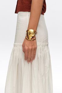 Armband schelp verouderd goudkleurig