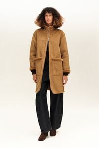 Toffee reversible fur coat