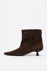Brown cow suede ankle boot