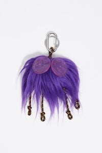 Purple fur Felisa key ring