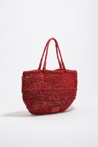 Bolso de hombro mediano piel rojo