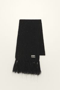 Black mini sequin knit scarf
