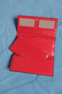 Black leather continental wallet
