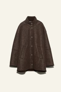 Chocolate shearling inner jacket