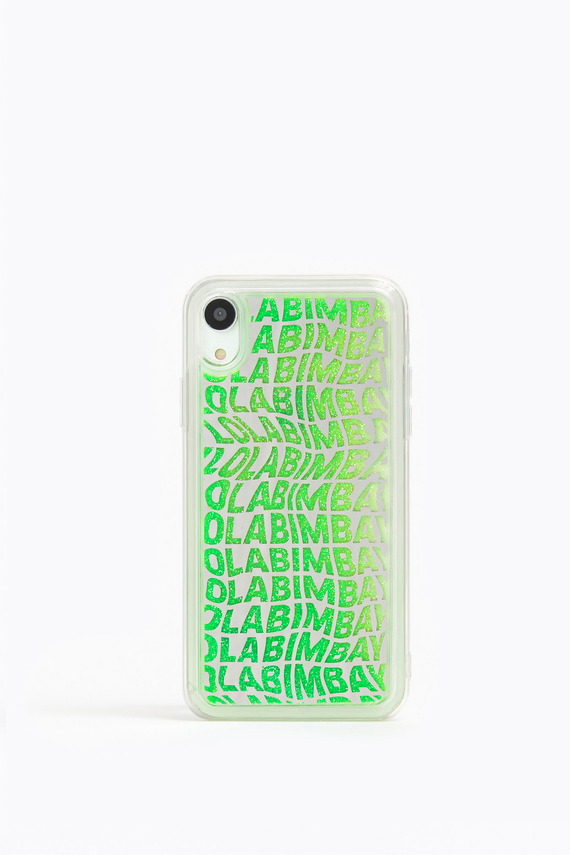 Funda iPhone XR glitter verde