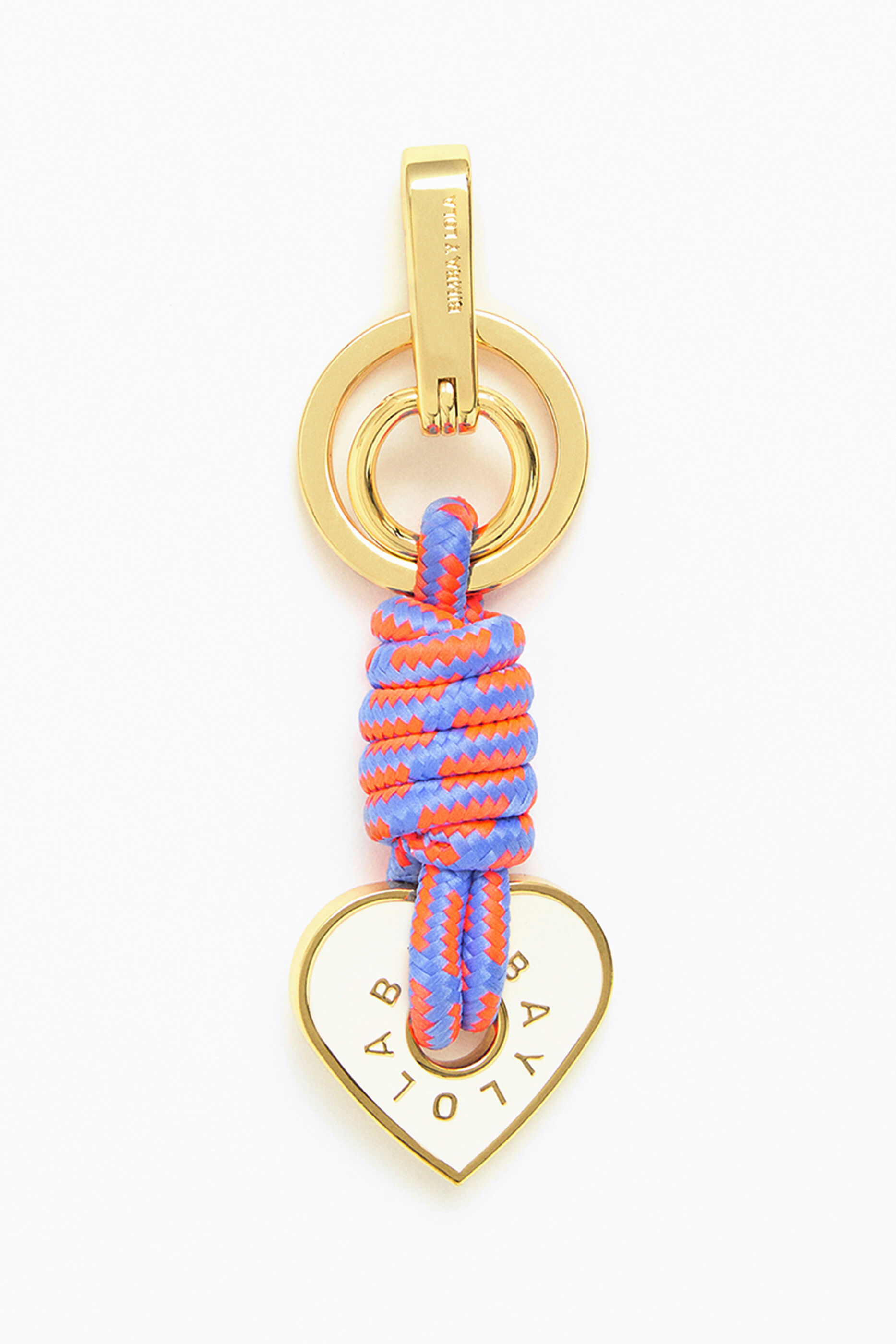 Llavero corazón marfil dorado