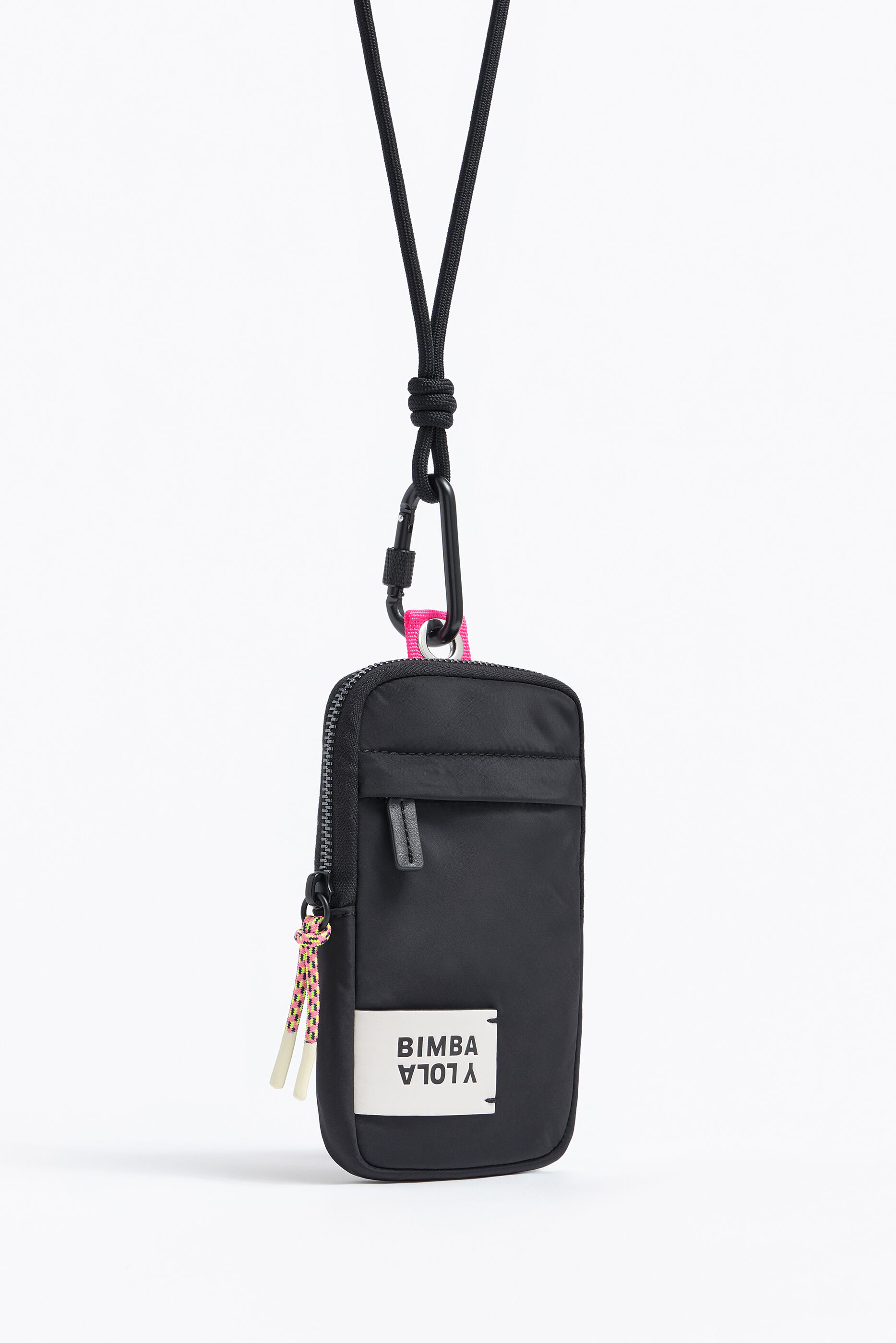 Funda m&oacute;vil nylon negra