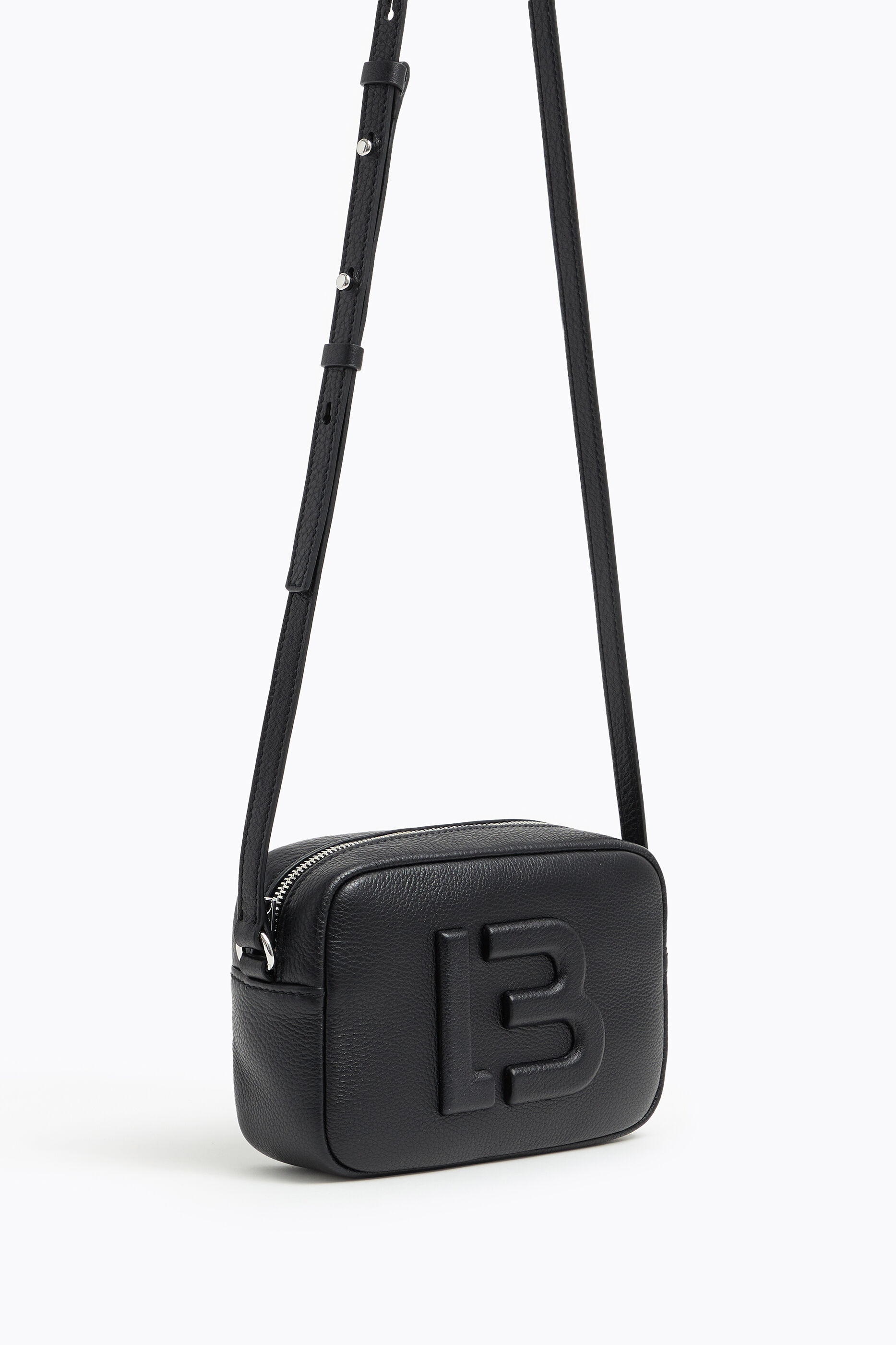 Bolso bandolera S piel negro