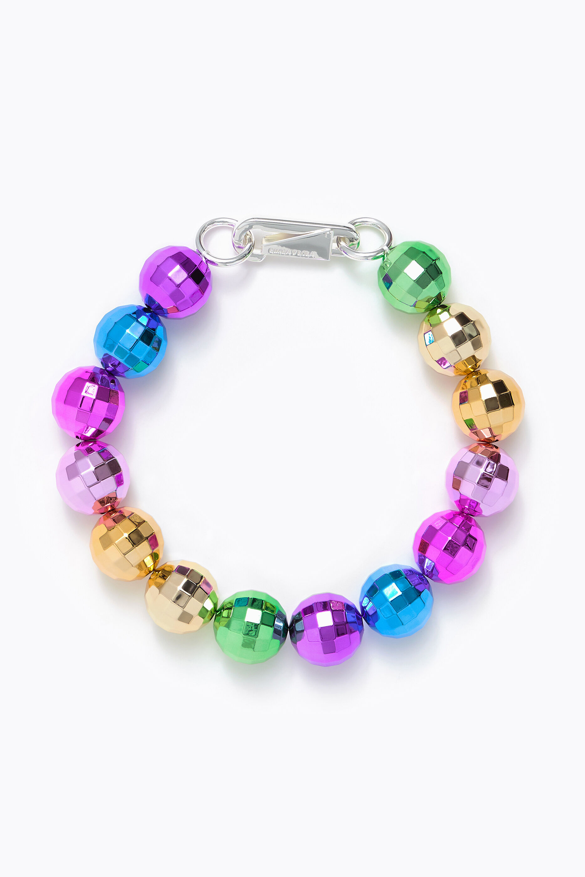 Collar bola discoteca multicolor