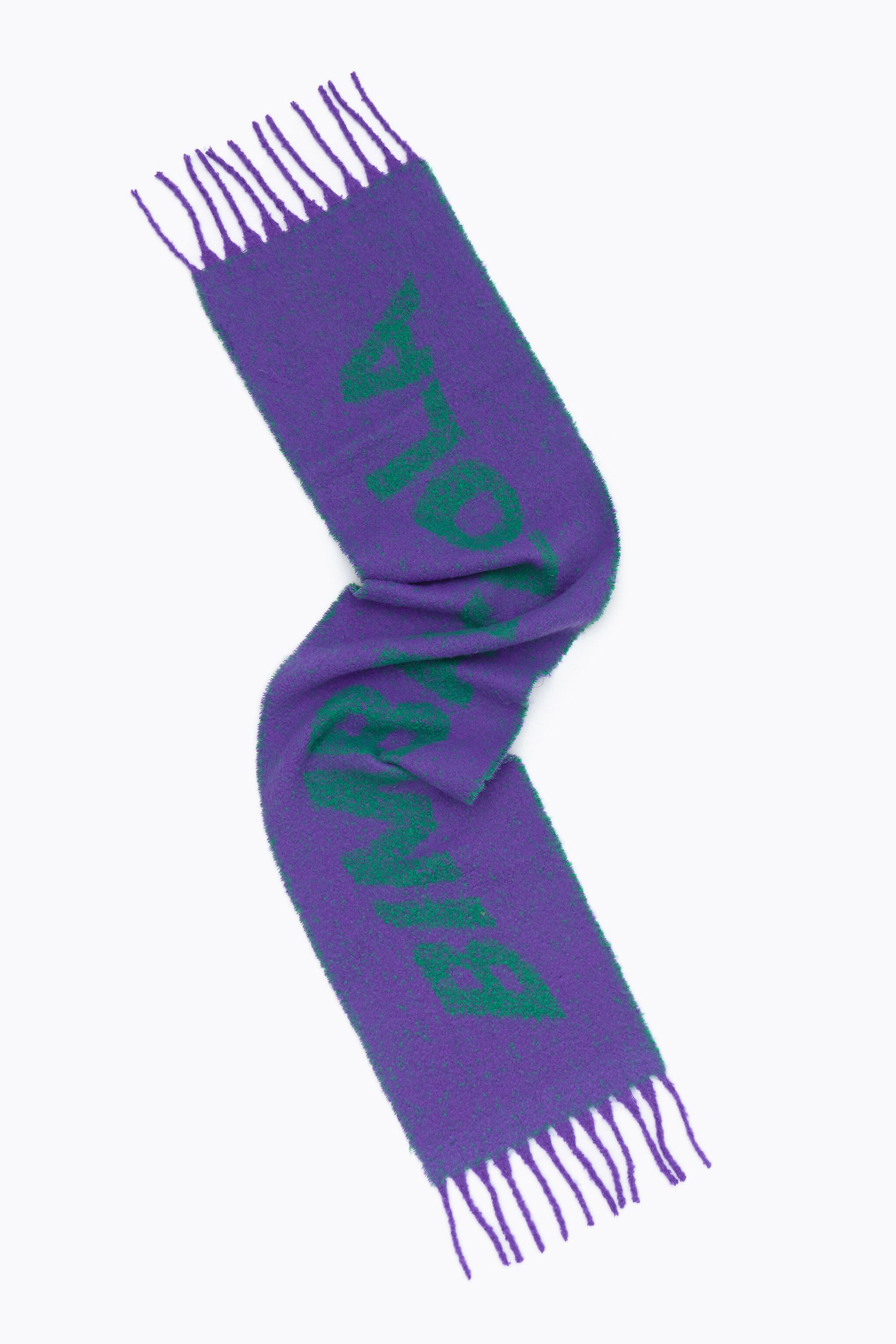 Bufanda jacquard logo morada