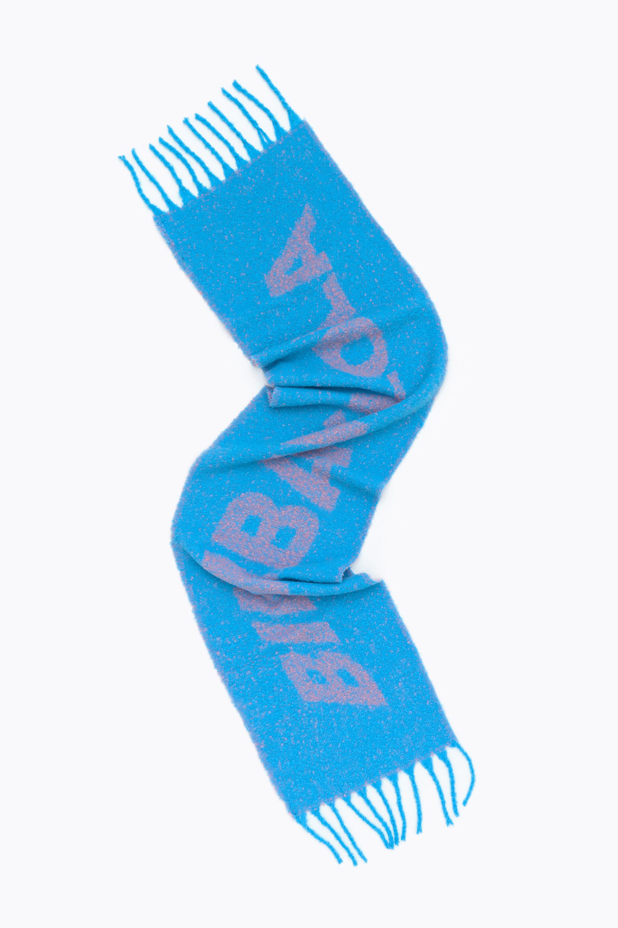 Bufanda jacquard logo azul
