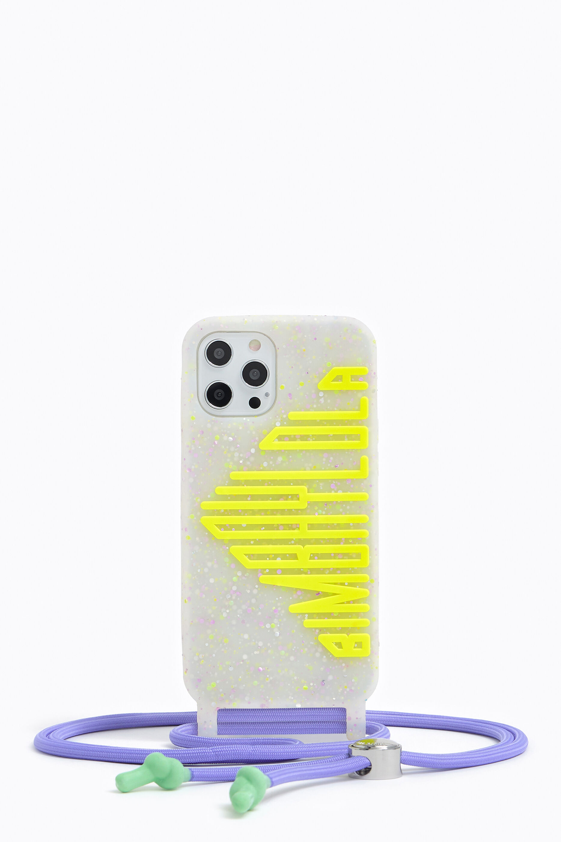 Funda iPhone 12 Pro Max confeti amarillo ne&oacute;n