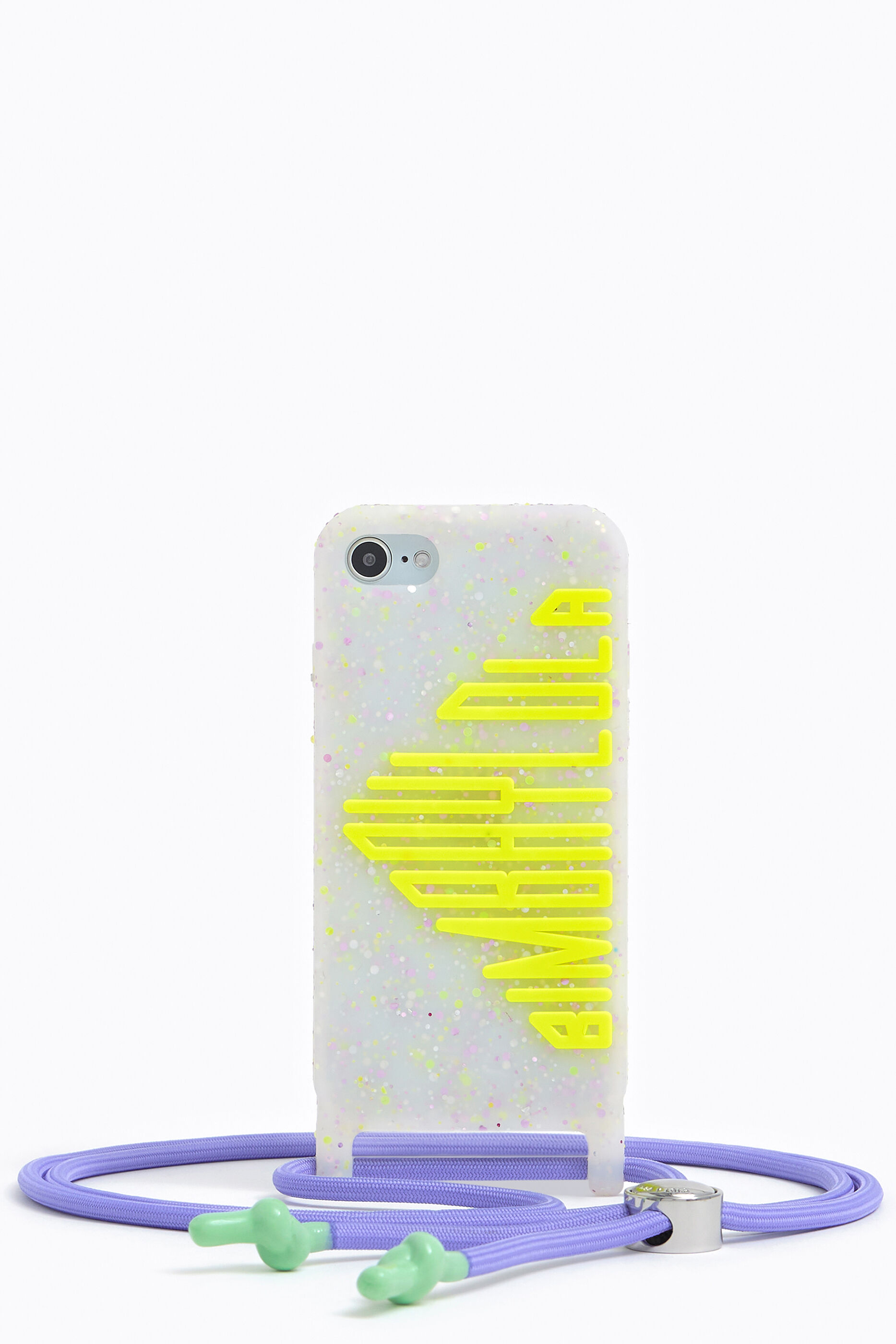Funda iPhone SE confeti amarillo ne&oacute;n