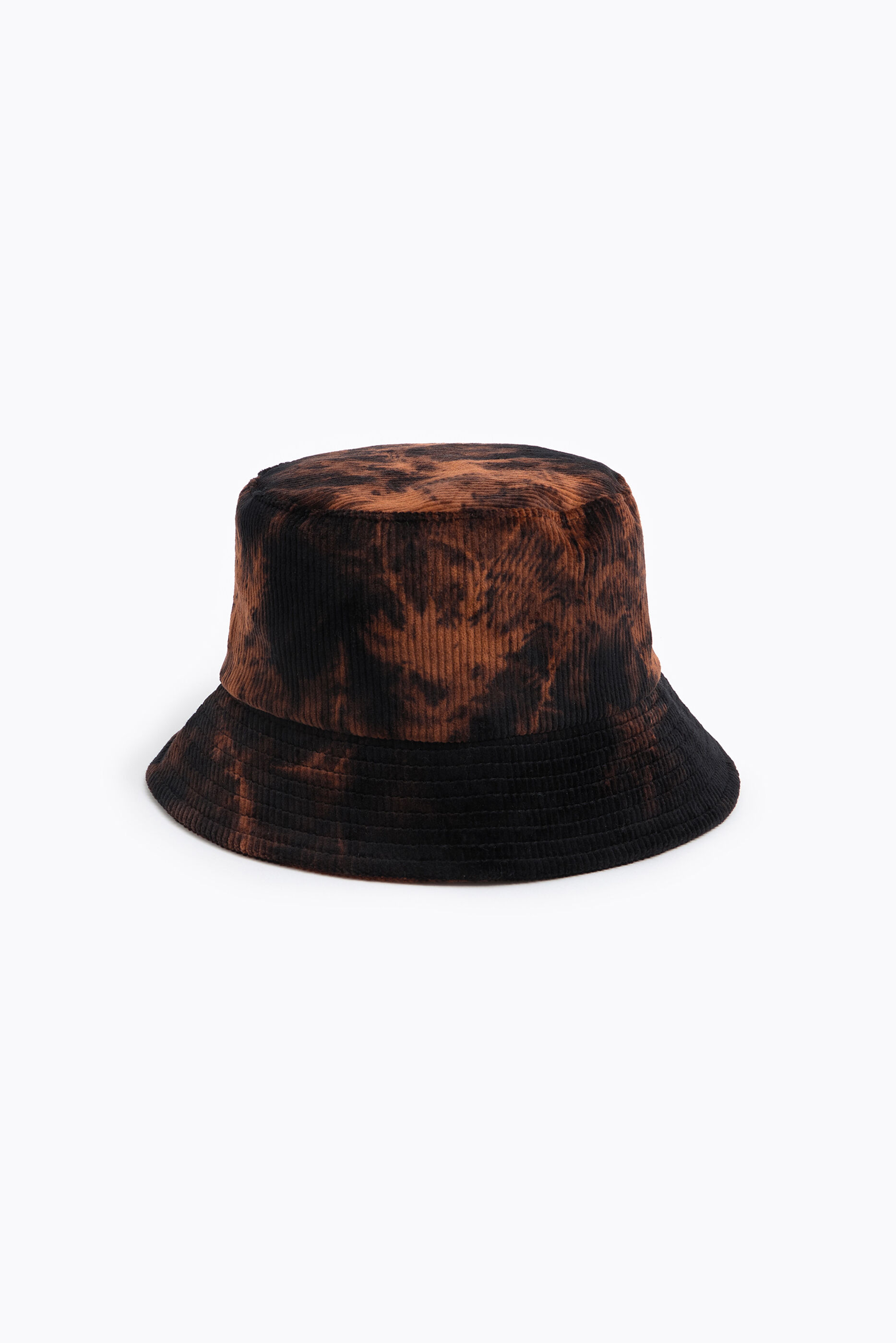 Gorro bucket pana tie-dye marr&oacute;n