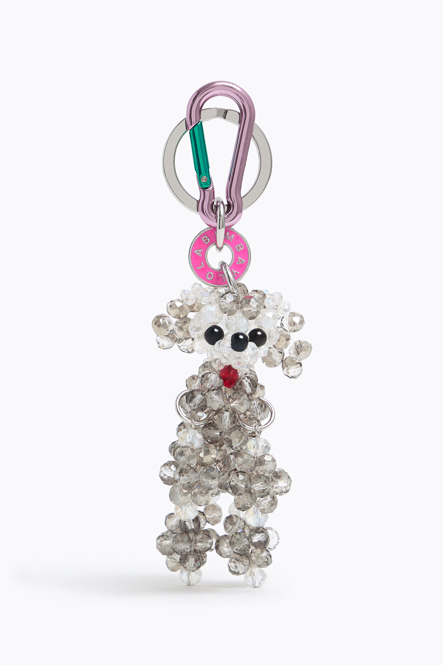 Llavero perro cuentas vidrio