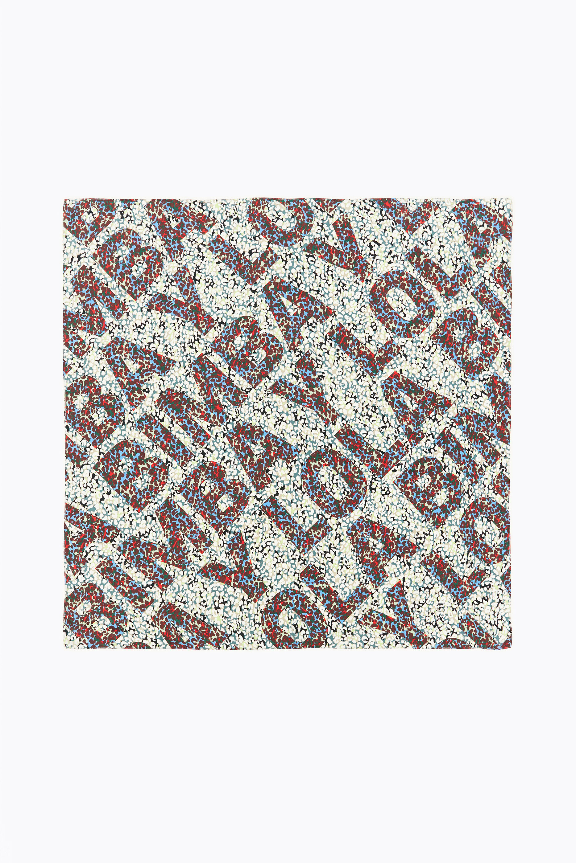 Pa&ntilde;uelo Animal-Print logo blanco