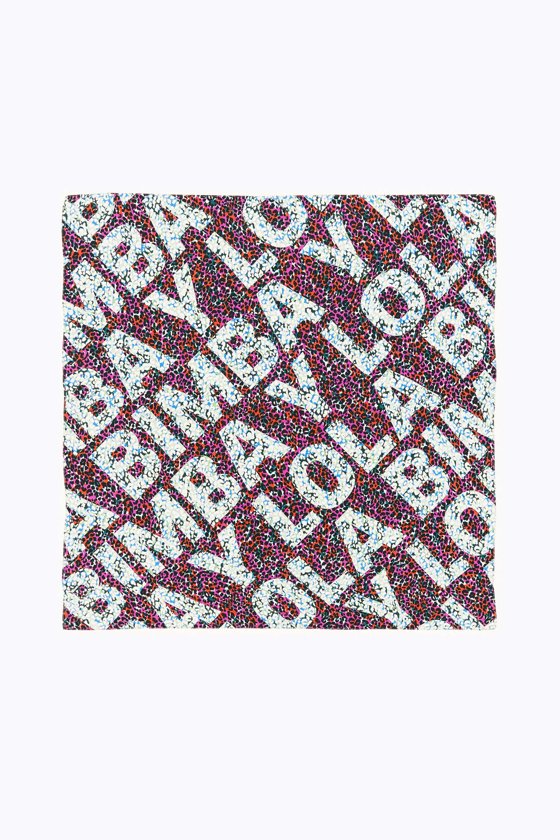 Pa&ntilde;uelo Animal-Print logo fucsia