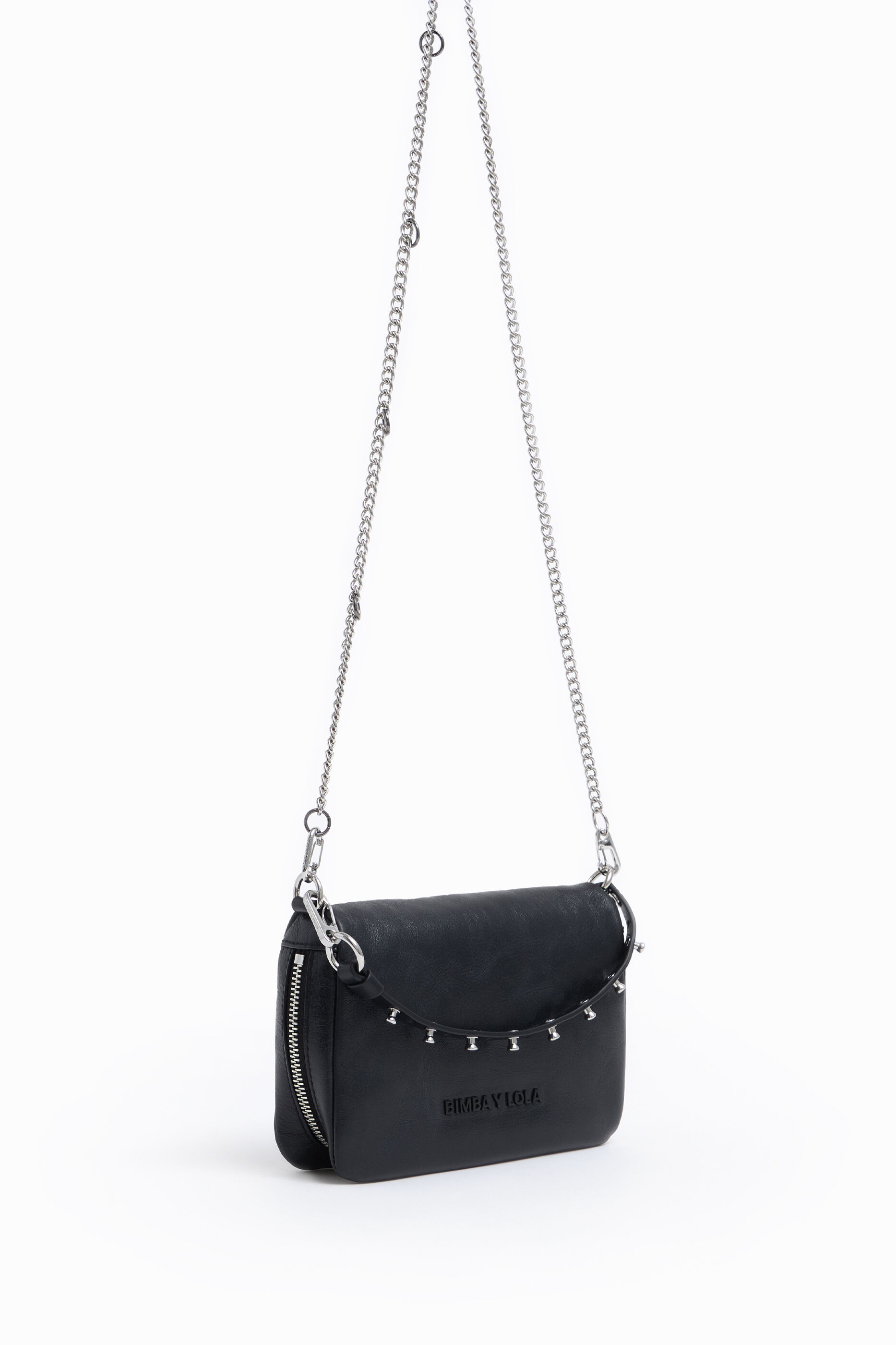 Bolso bandolera piel negro