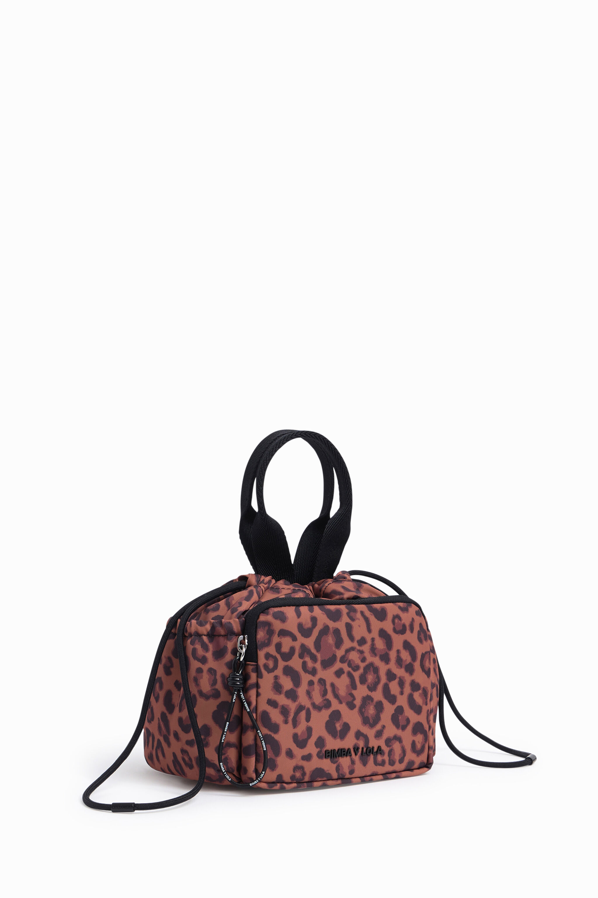 Neceser minibolso frunce Animal-Print