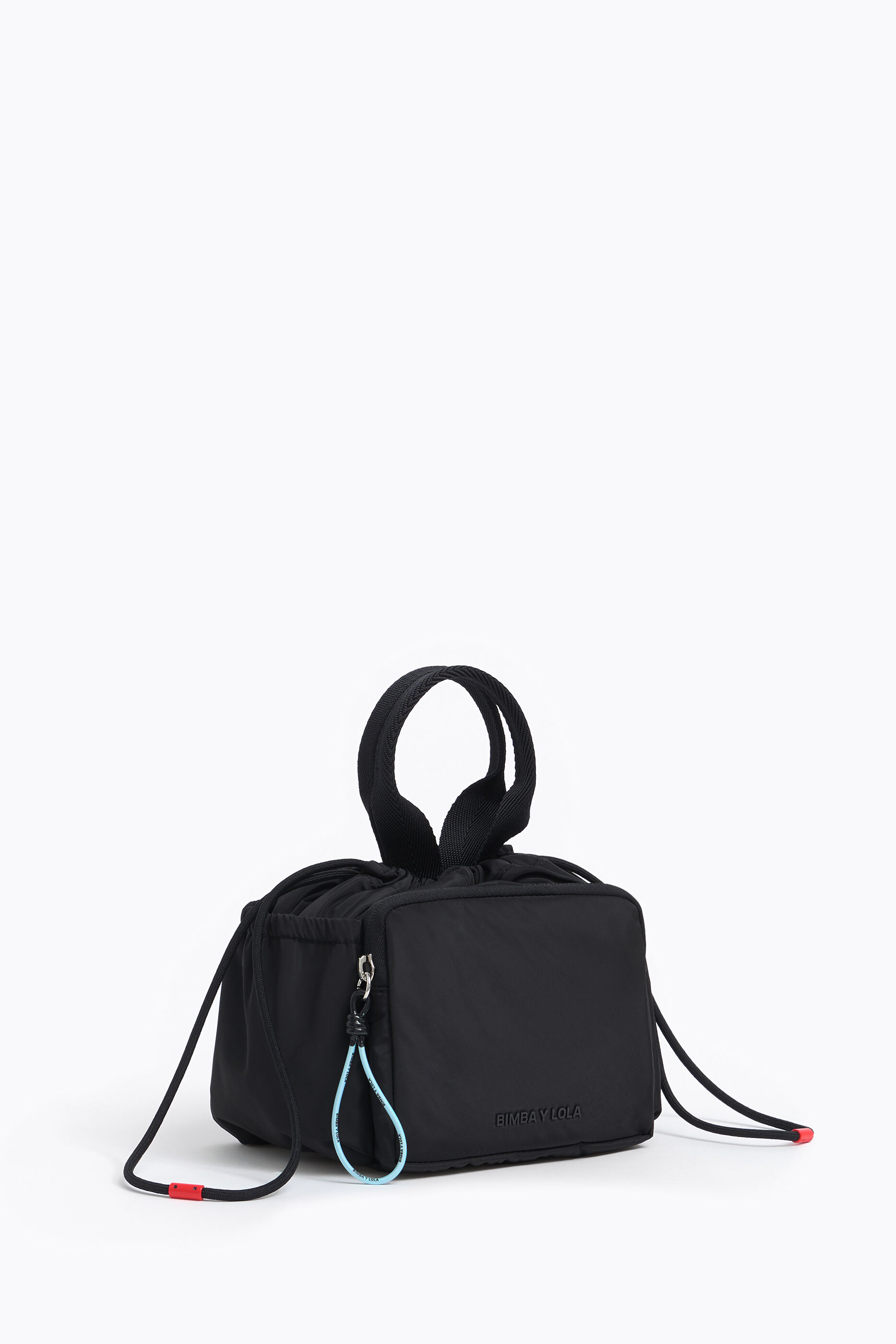 Neceser minibolso frunce negro