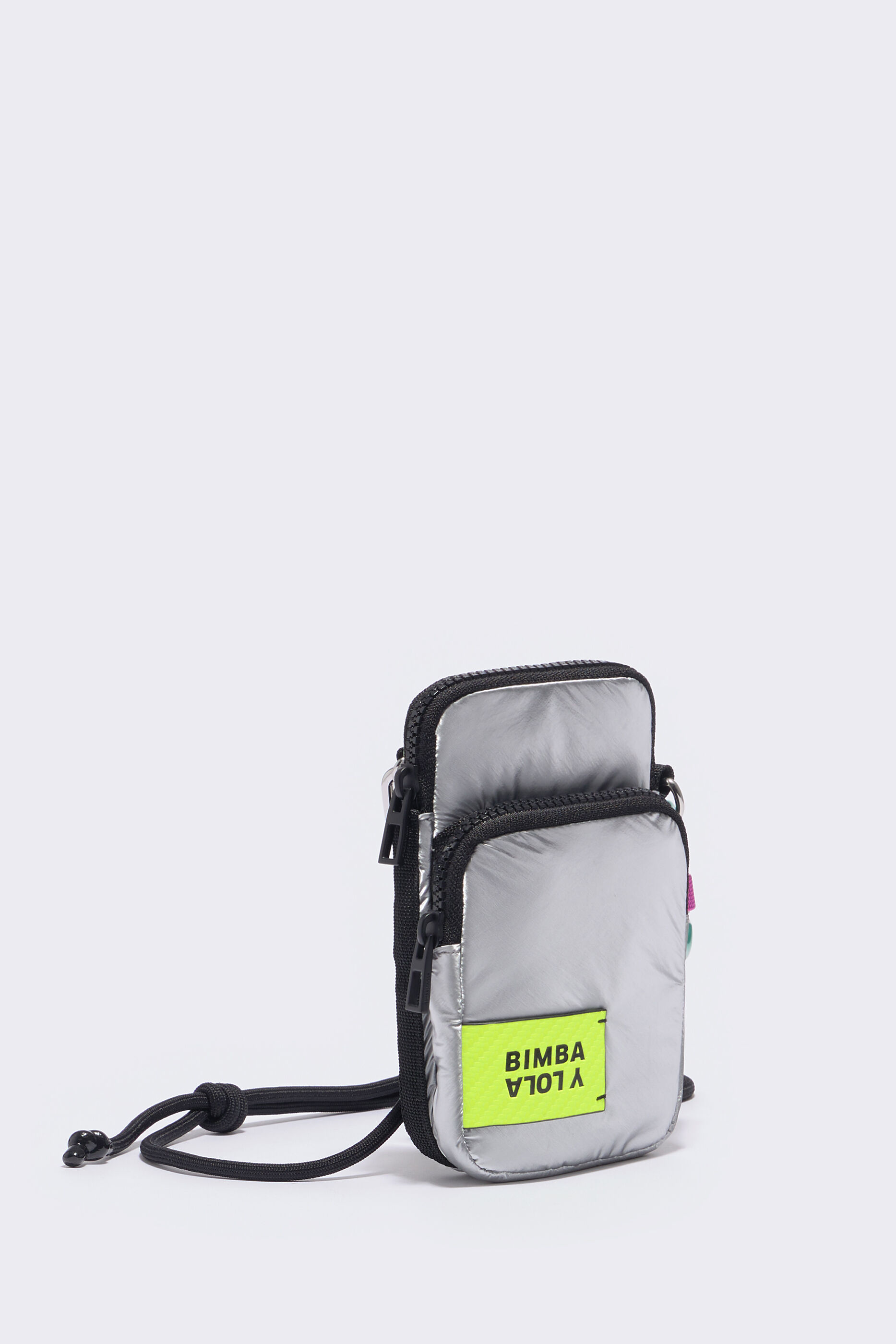 Minibolso nylon plata