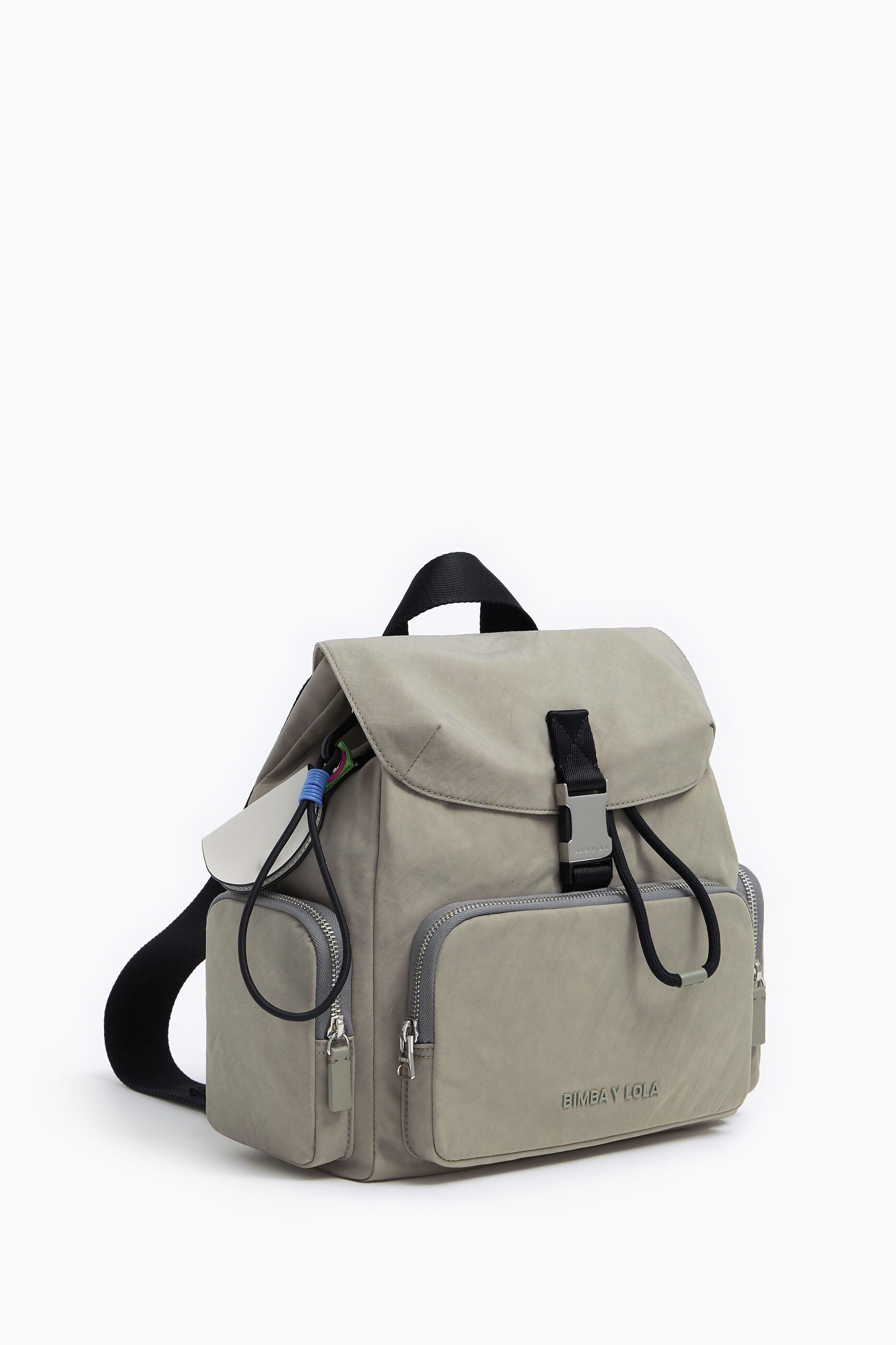 Mochila solapa nylon topo