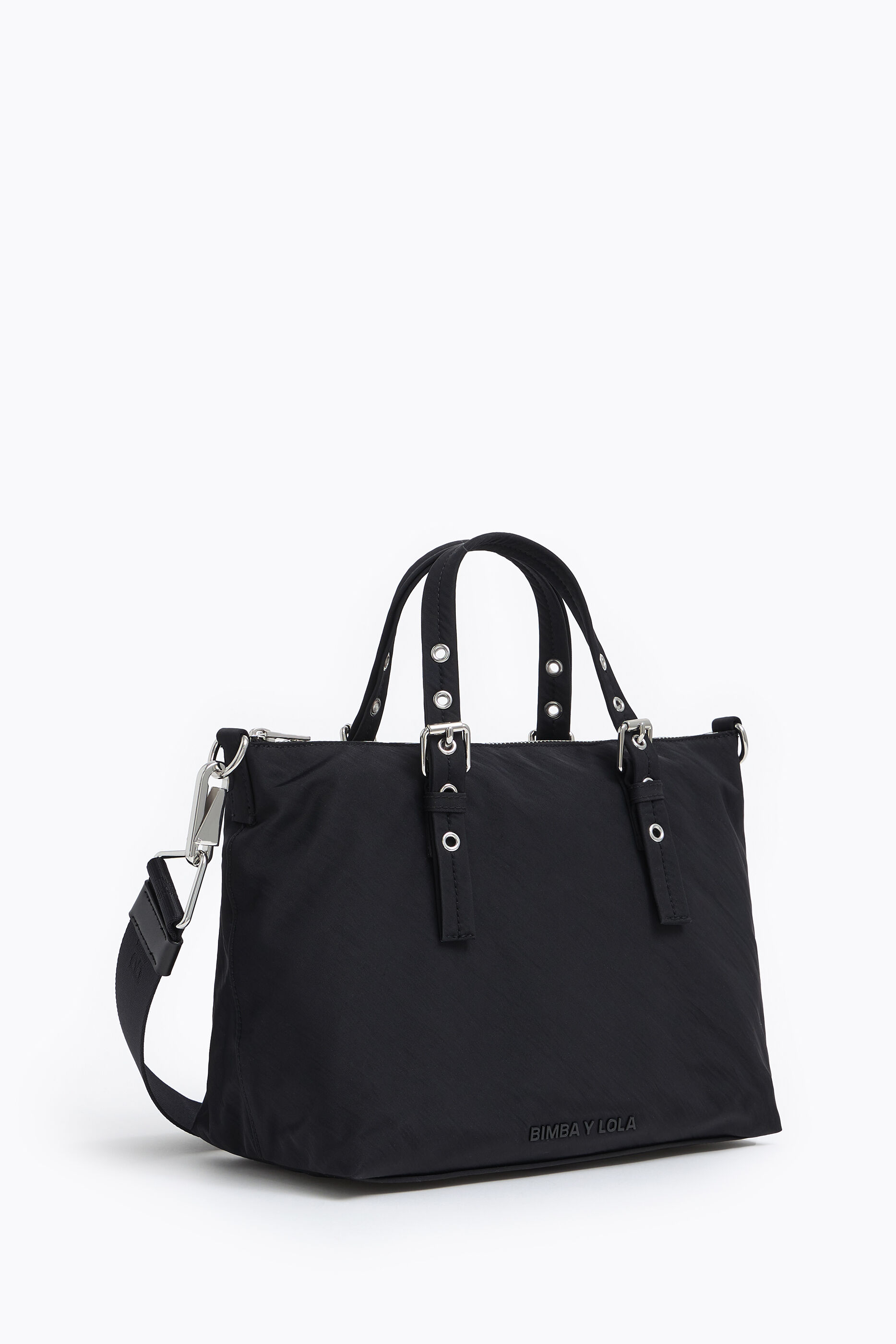 Bolso tote M nylon negro