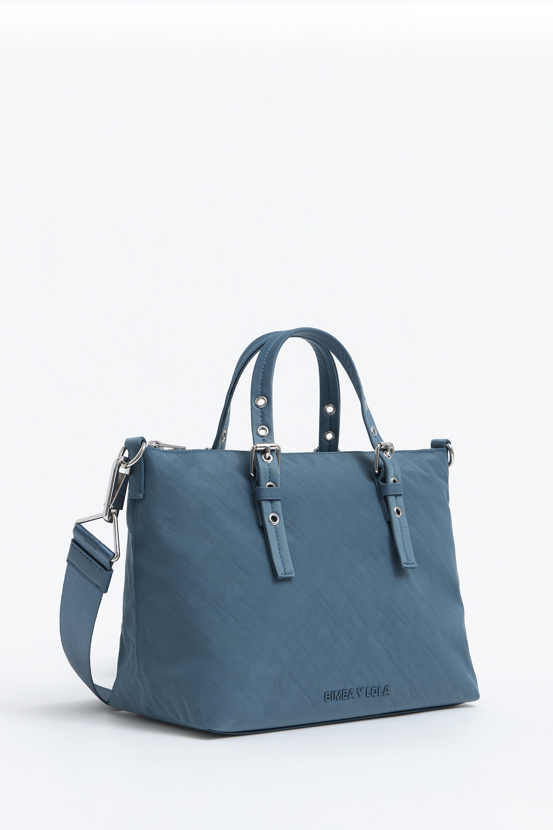 Bolso tote M nylon azul denim