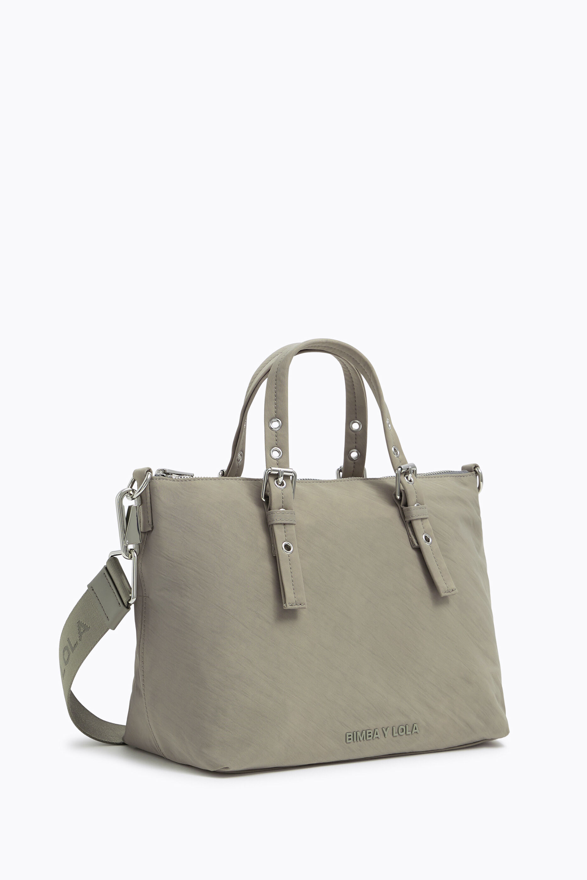 Bolso tote M nylon topo