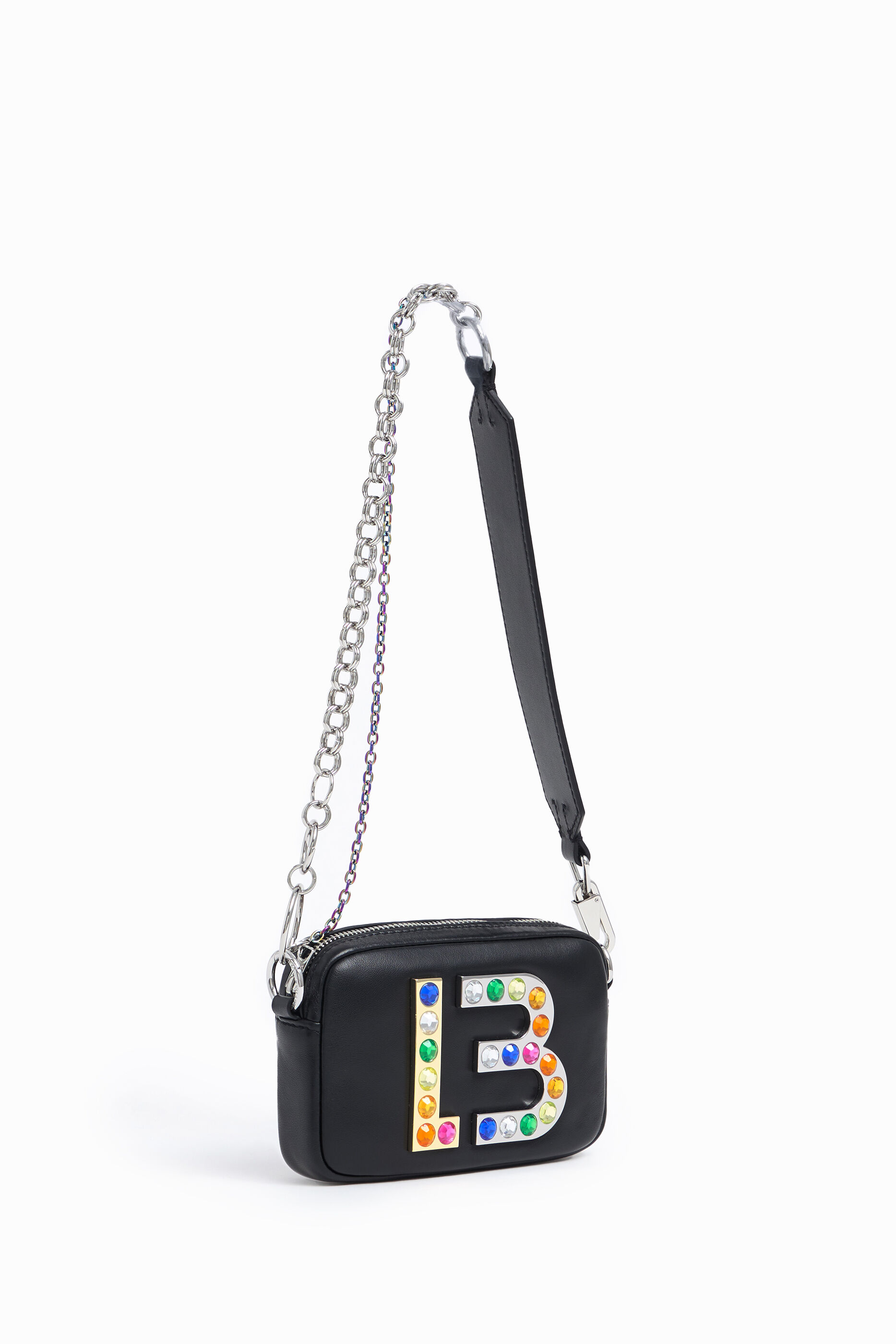 Minibolso piel negro
