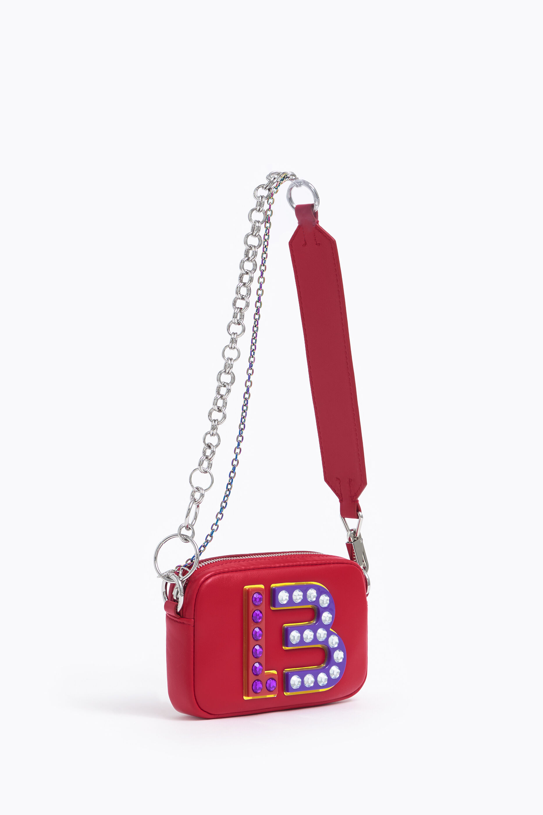 Minibolso piel rojo