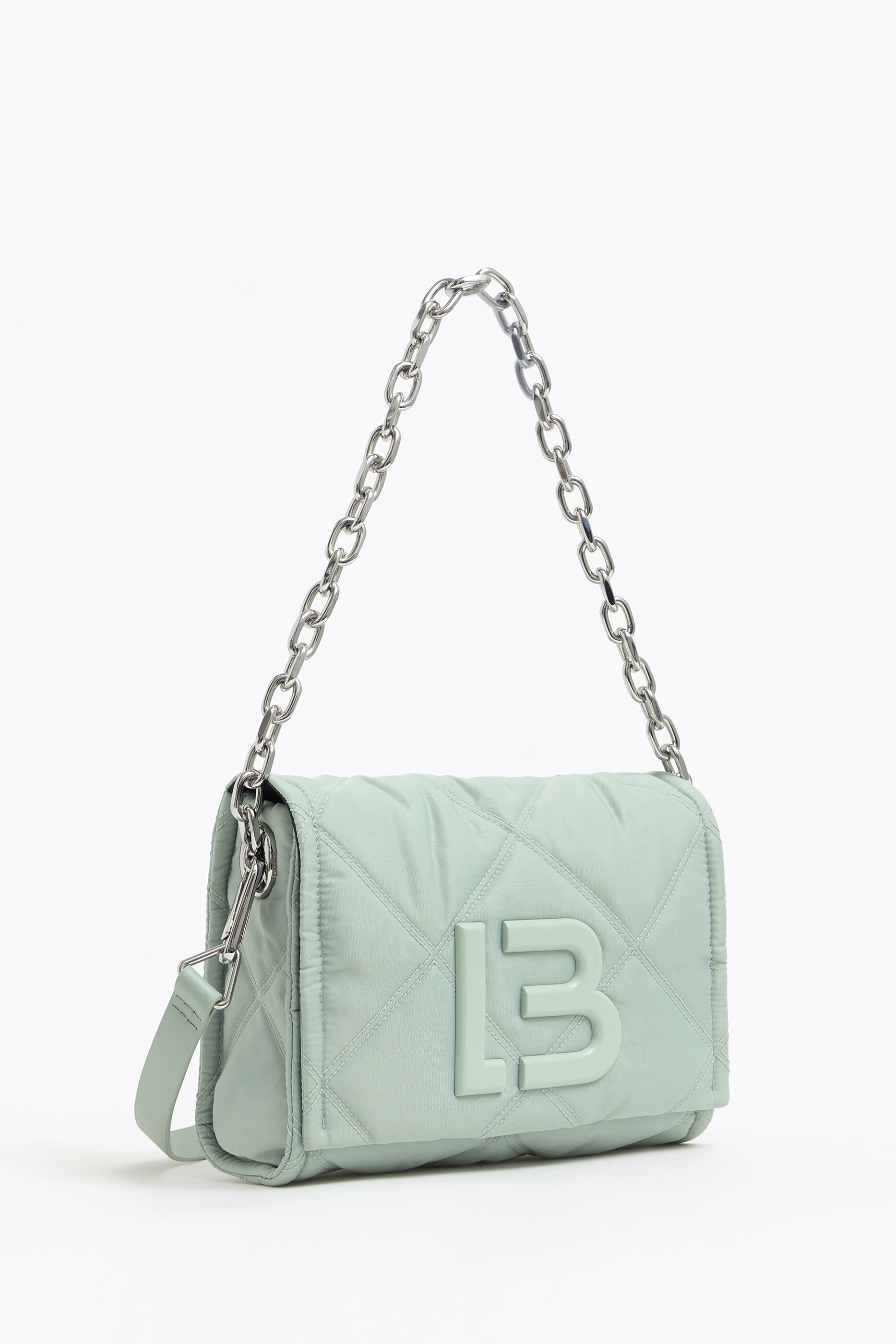 Bolso bandolera M nylon acolchado hielo