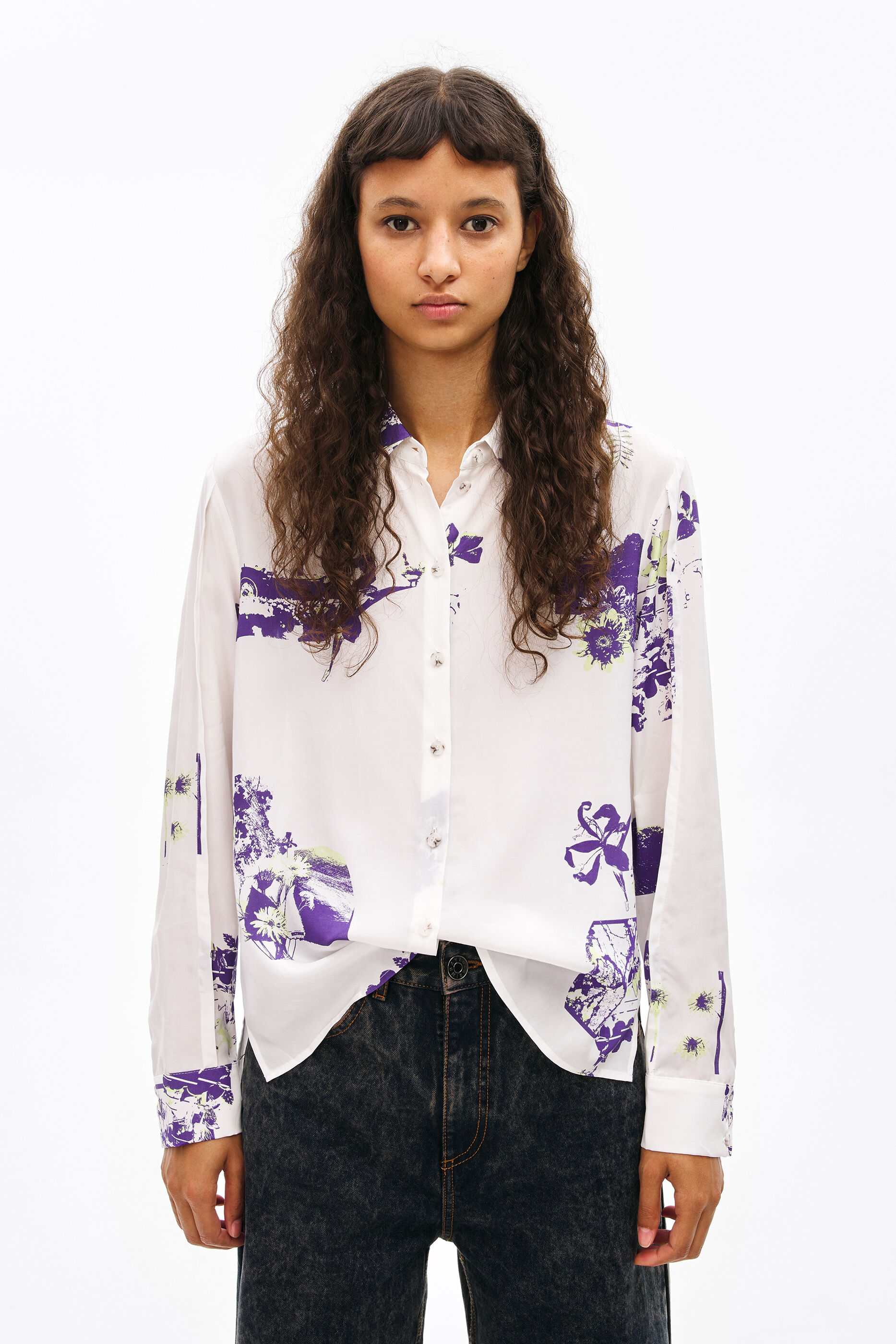 Camisa fluida Farm-Stories blanca