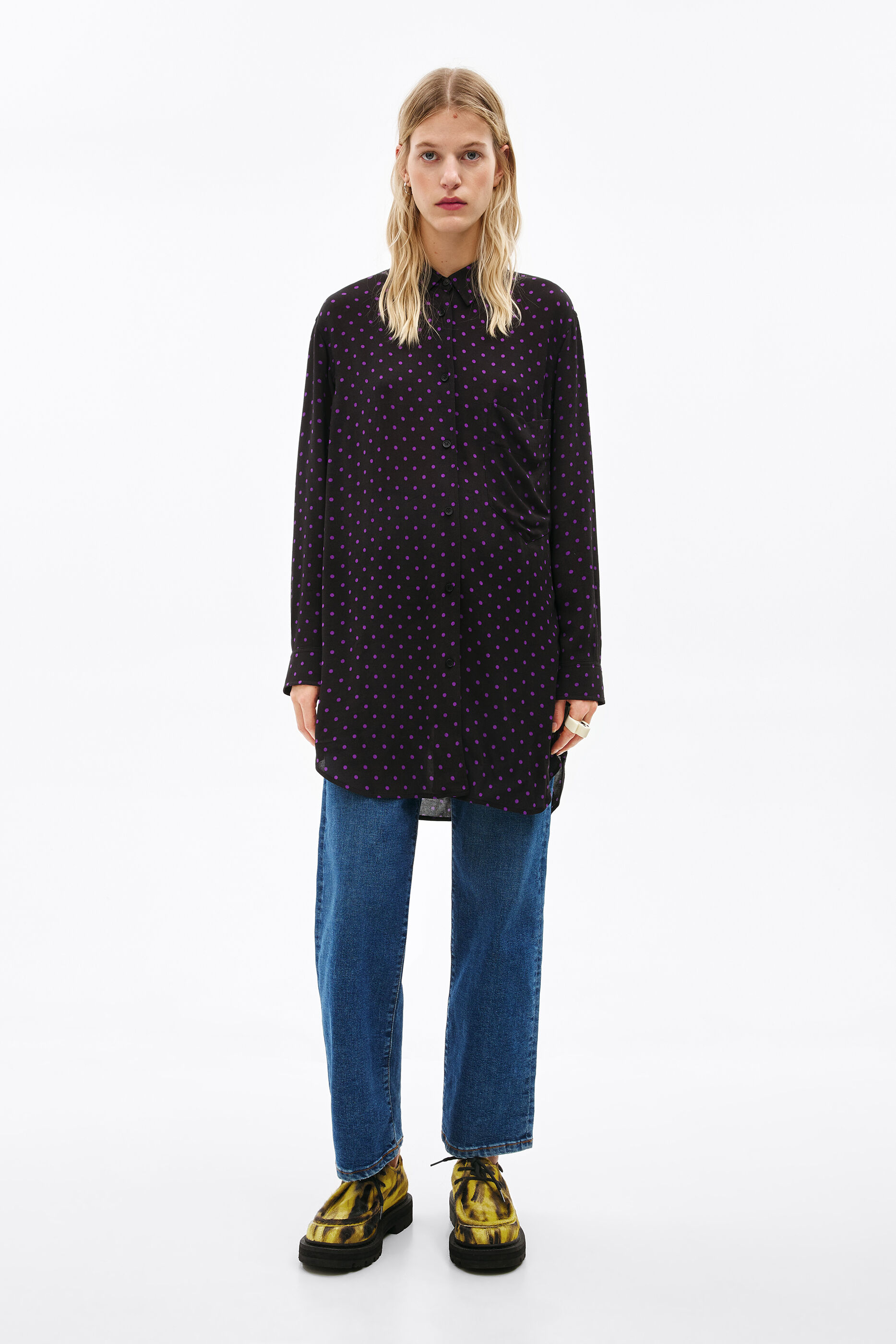 Camisa t&uacute;nica Dots negra