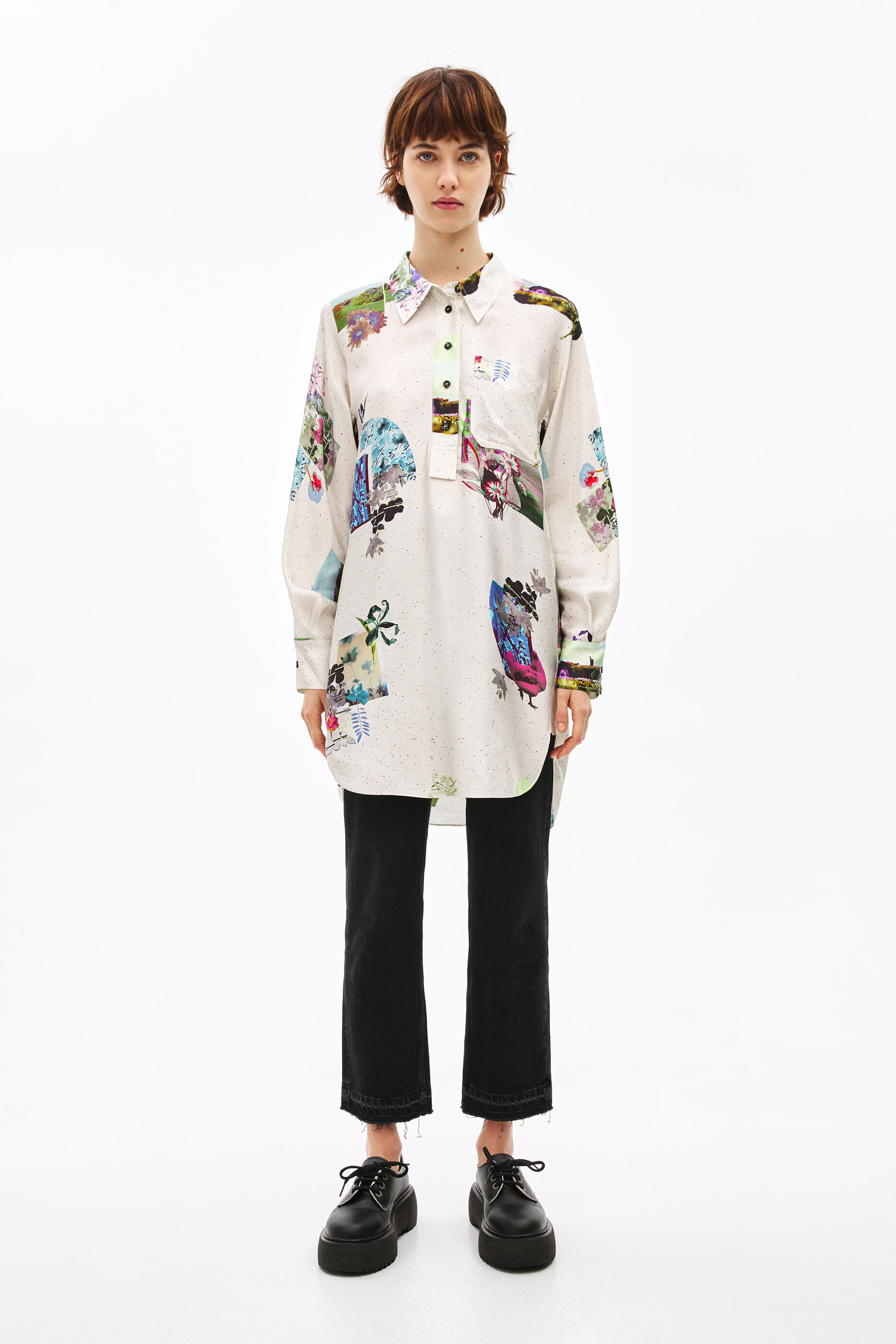 Camisa t&uacute;nica Farm-Stories marfil