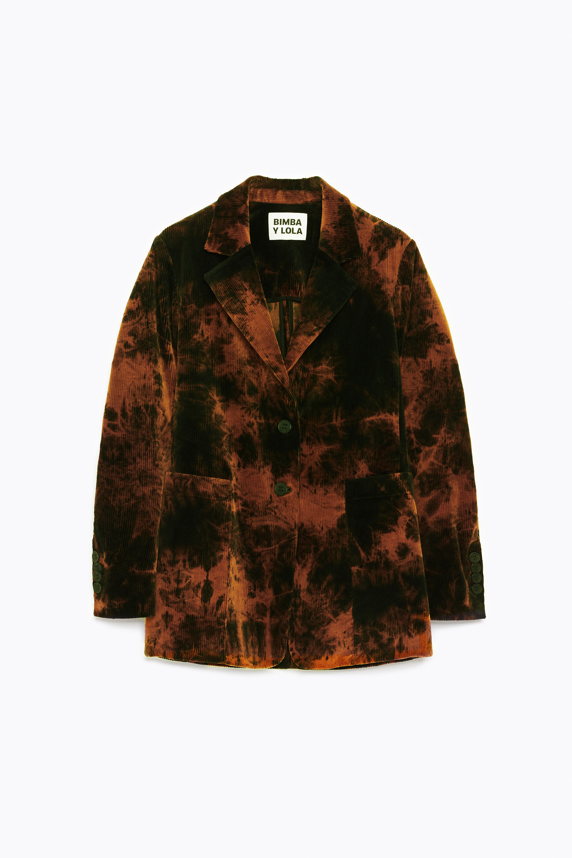 Blazer pana tie-dye marrón
