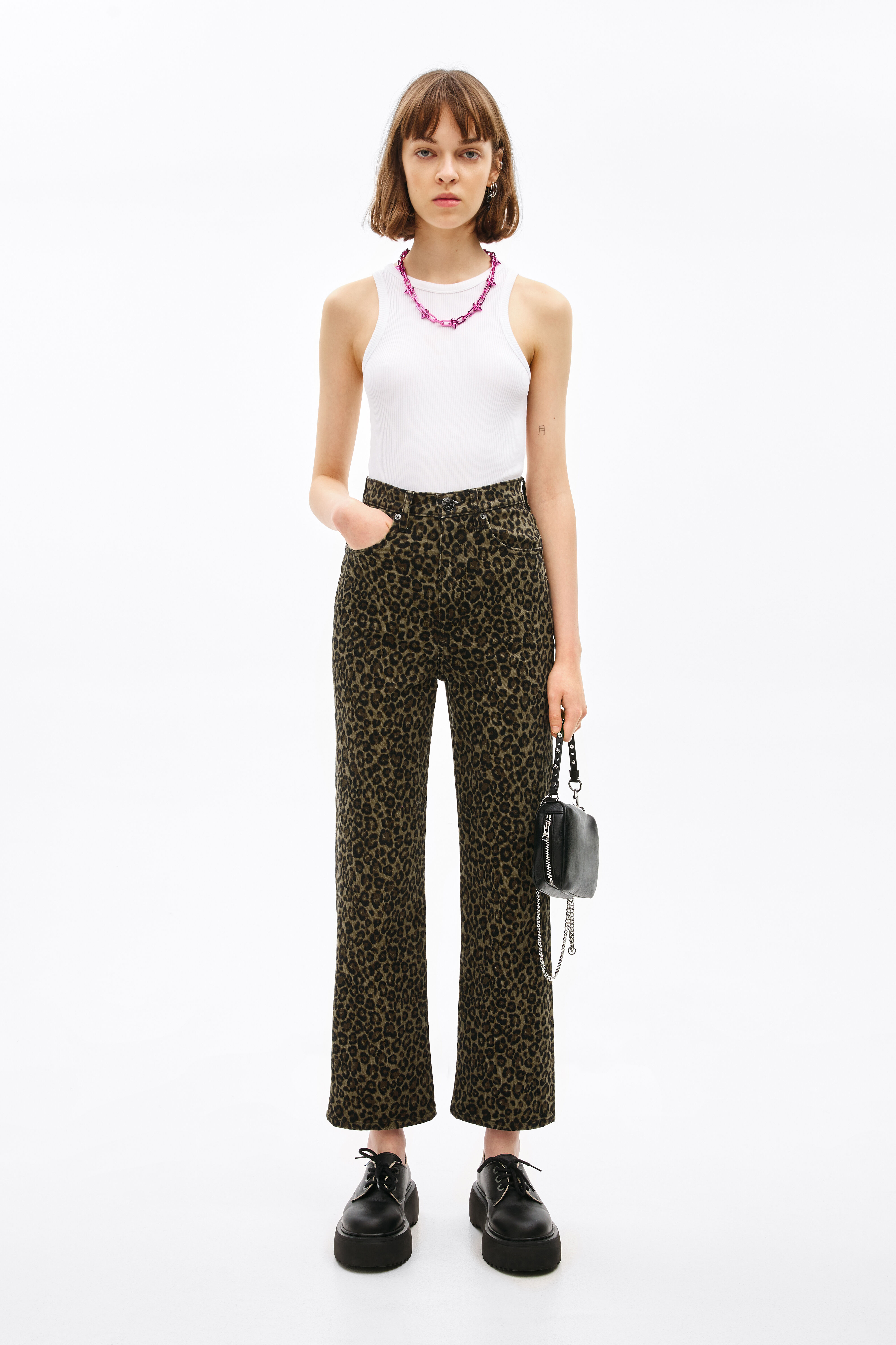 STRAIGHT CROPPED- Vaquero recto Leopard
