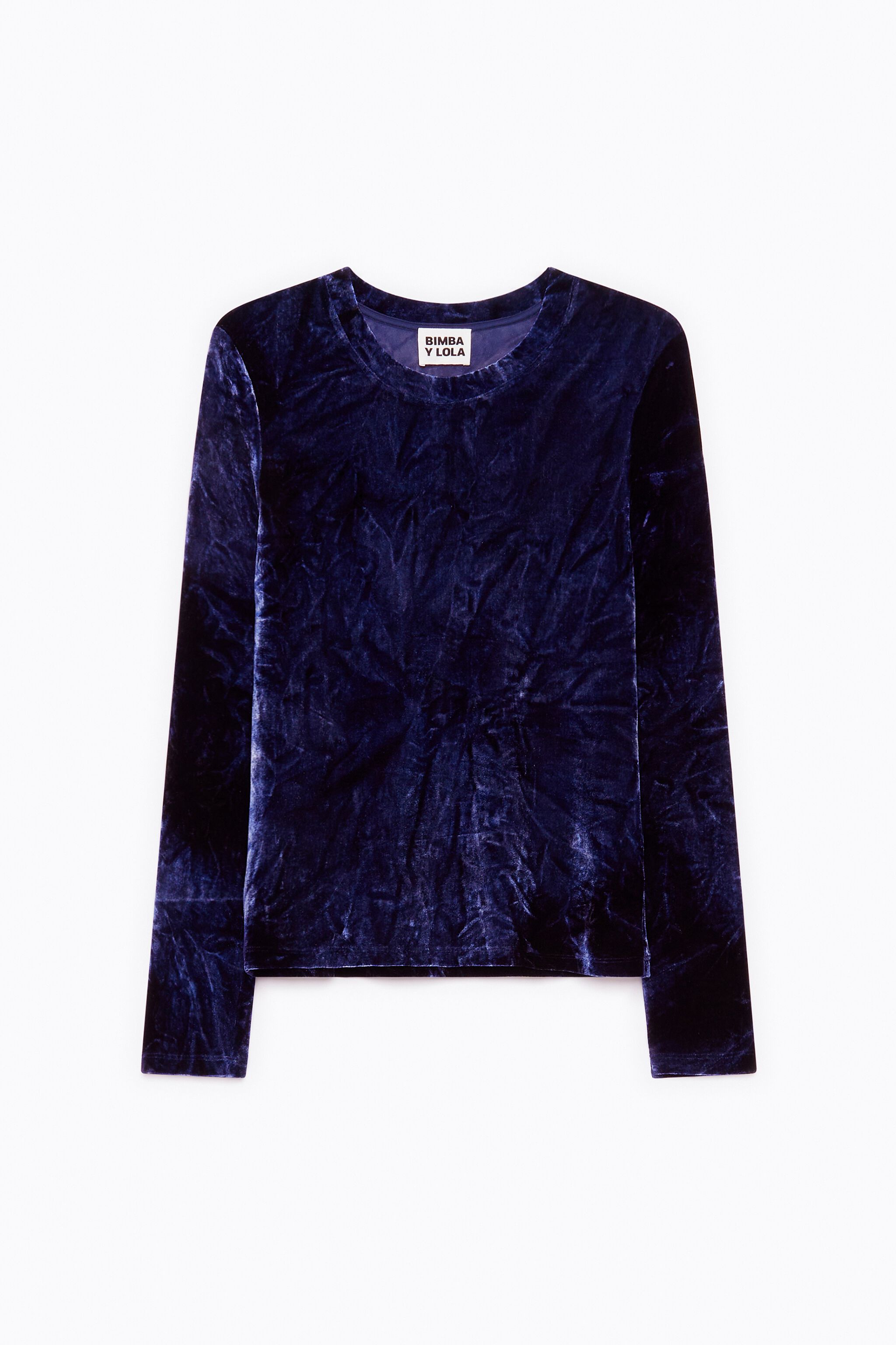 Camiseta terciopelo azul