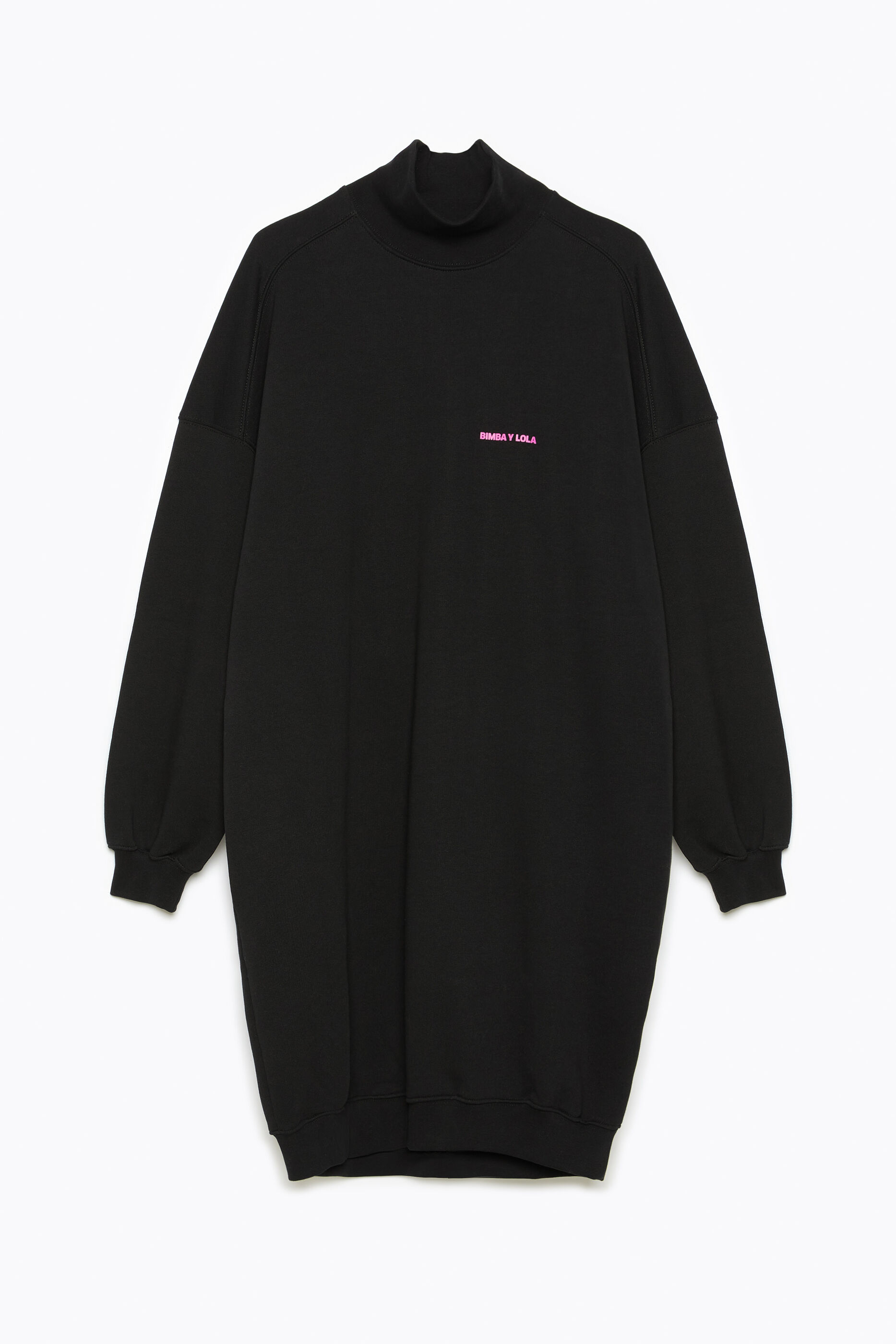 Sudadera larga recta negra