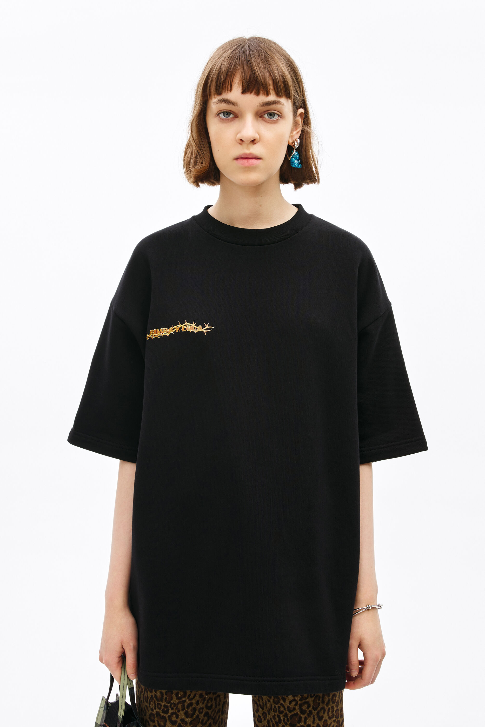 Sudadera manga corta minilogo negra