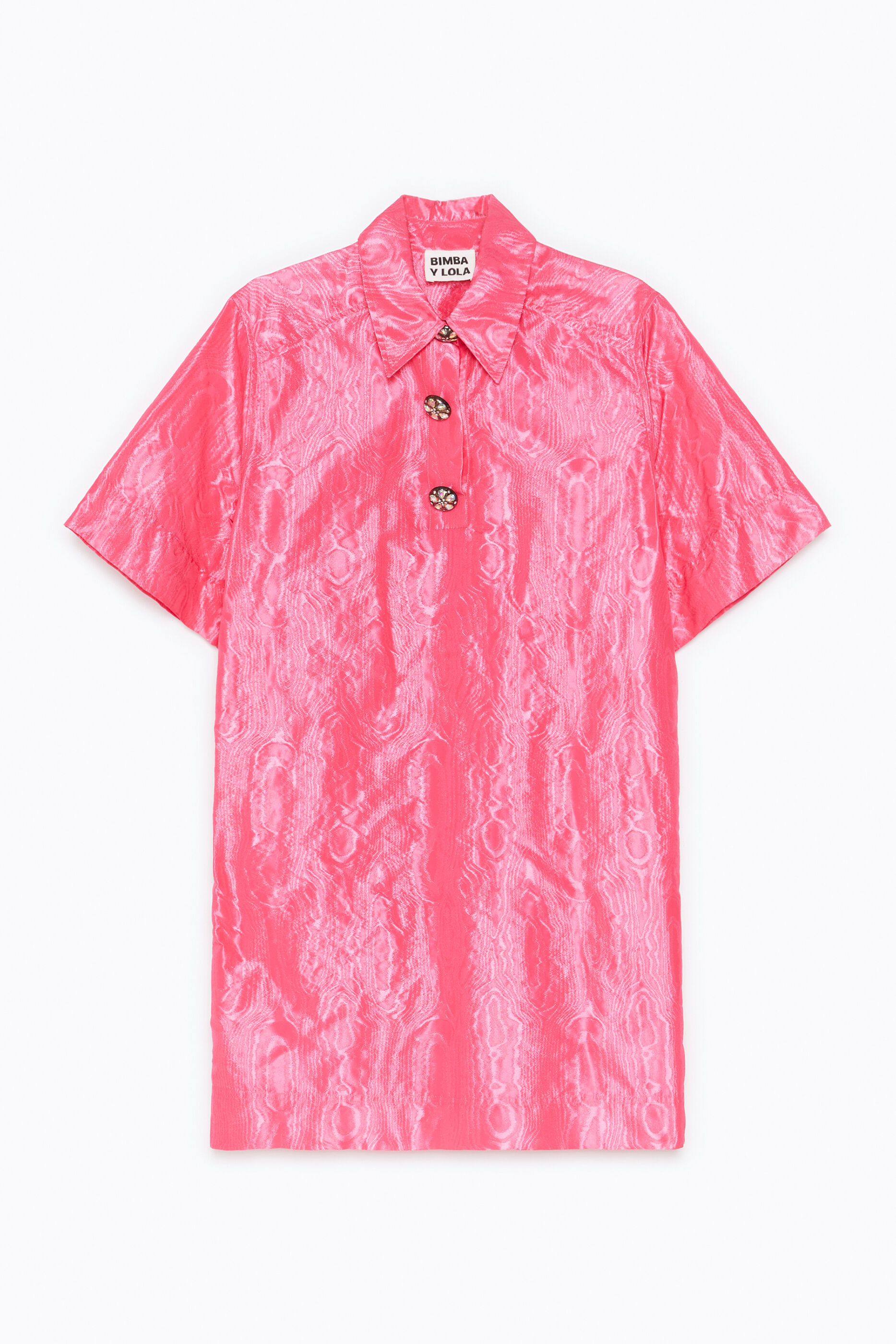 Vestido muaré fucsia