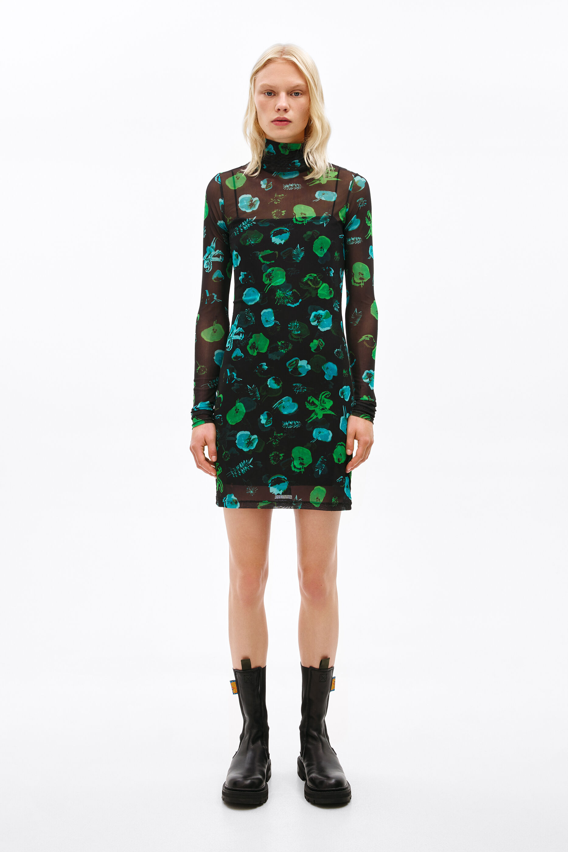 Vestido tul Field-Flowers negro