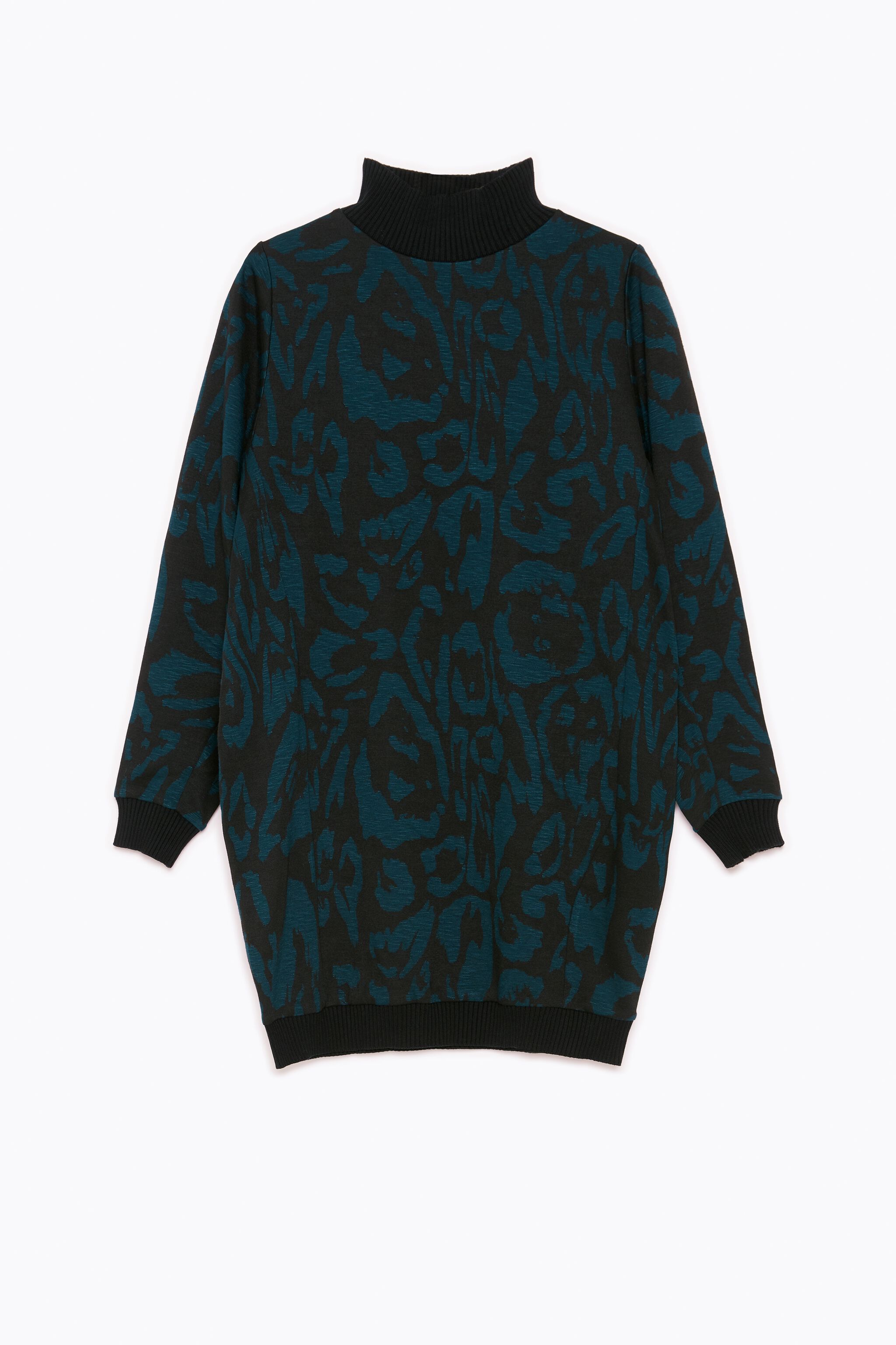 Vestido jacquard azul