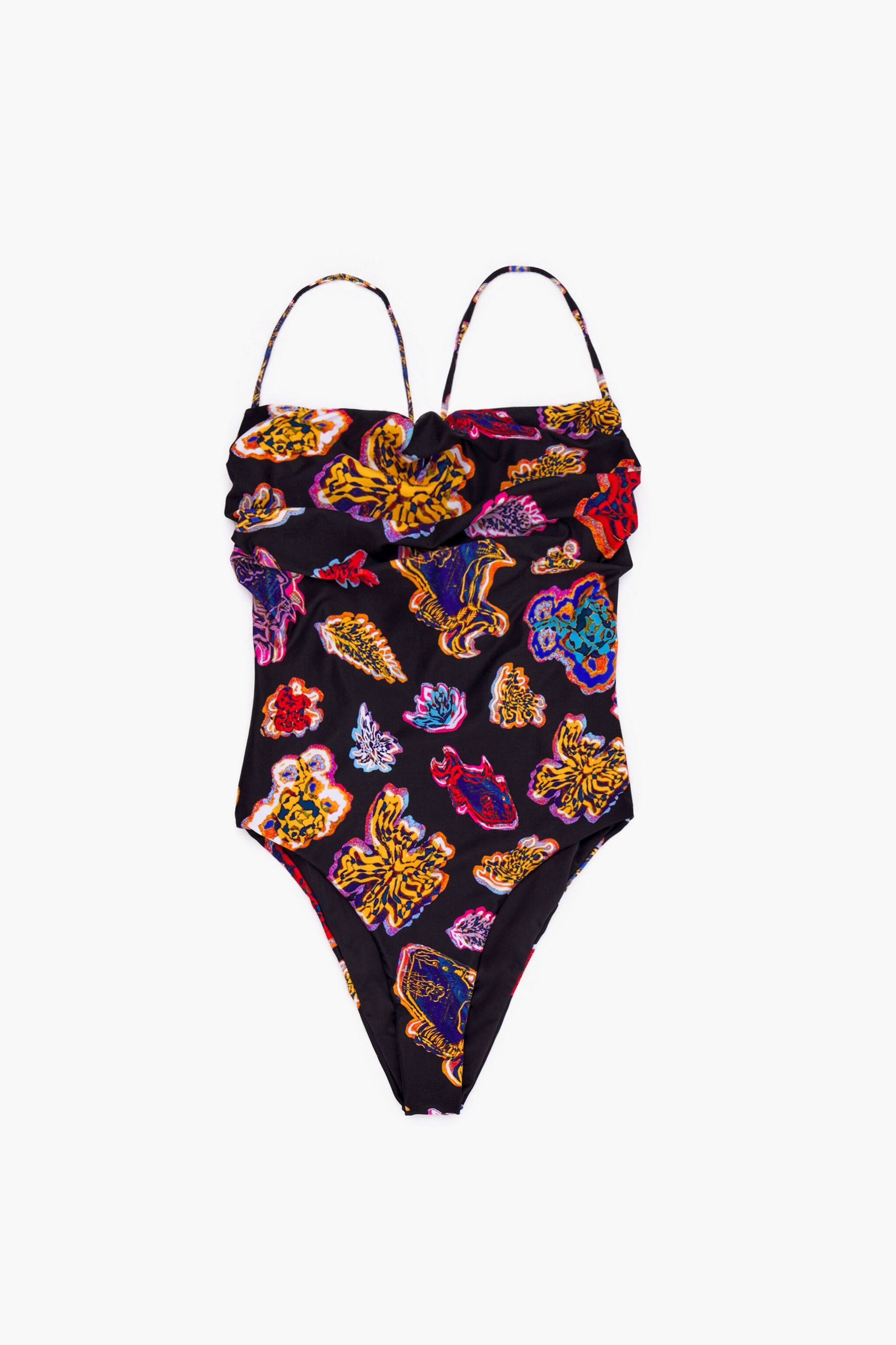 Black Fish Sea print swimsuit