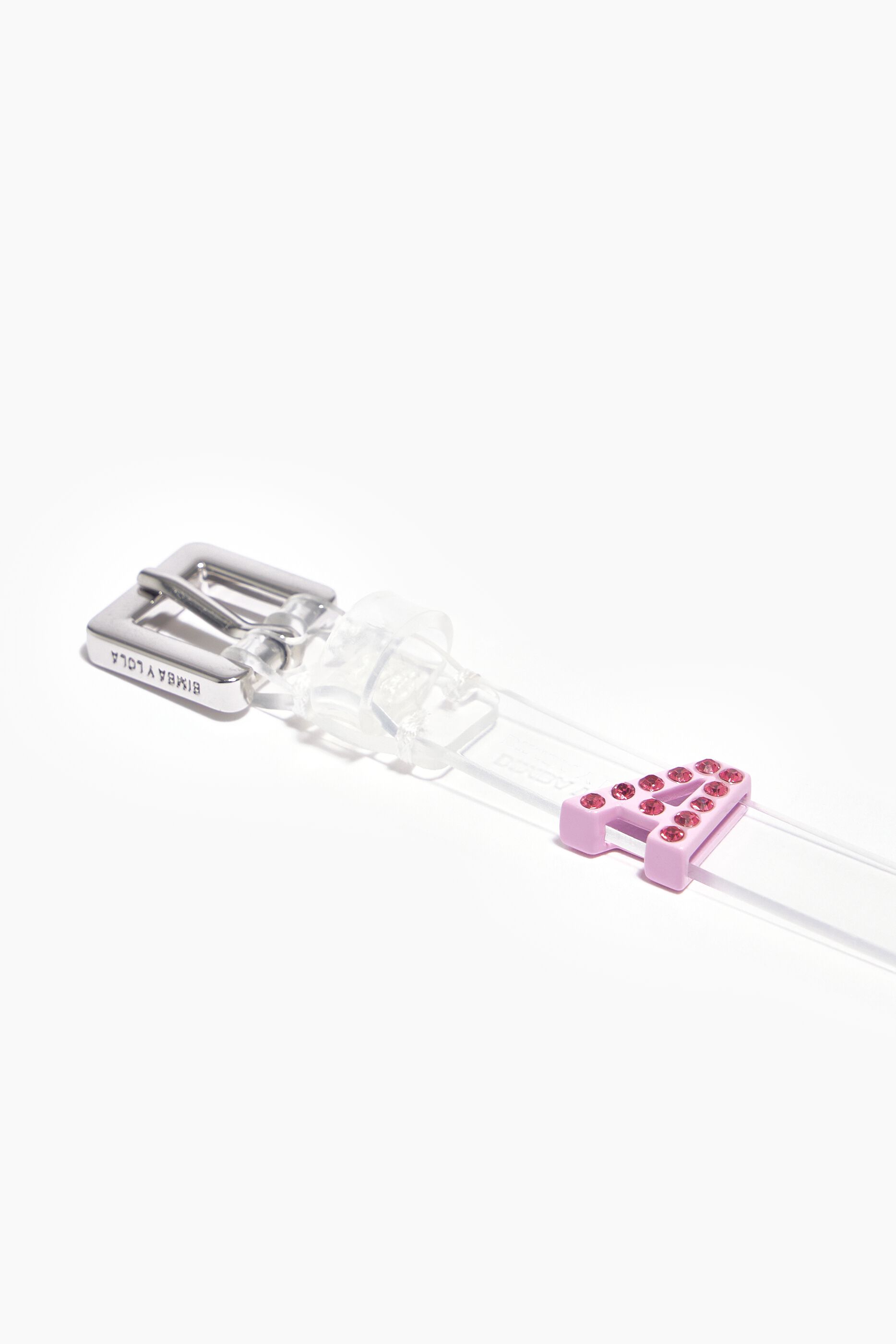 Pink letter A metal charm