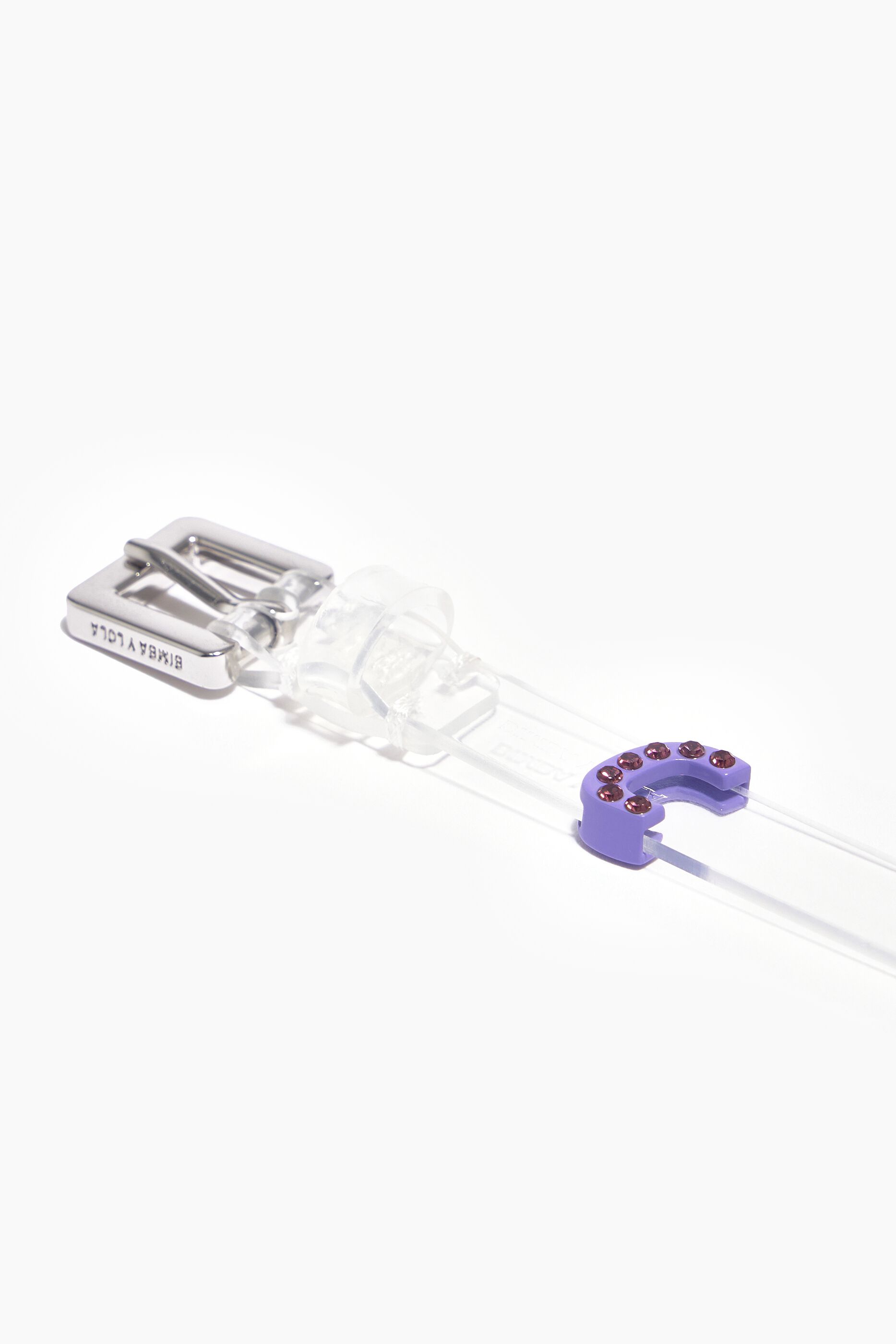 Lilac letter C metal charm