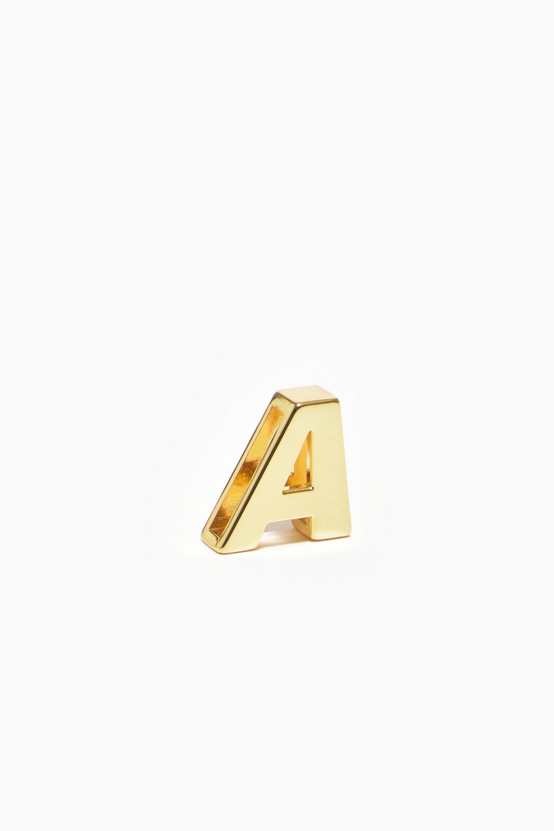 Letter A charm golden metal